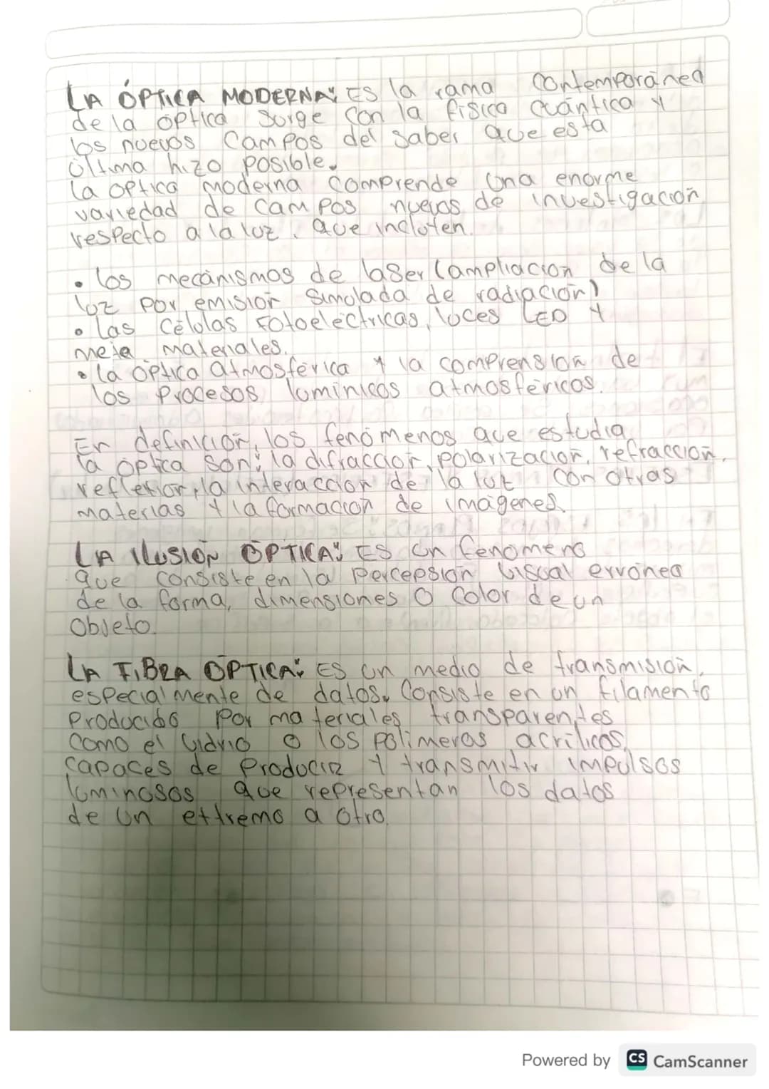 16-05-23
¿Qué es la optica?
La optica es la rama de la fisica
que se encarga del estudio del comportamiento
y las Propiedades de la luz, i