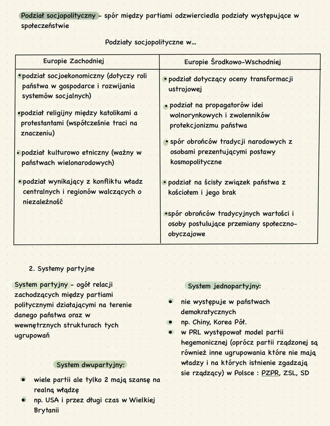 @olunia
# Systemy partyjne i wyborcze
1. Partie polityczne
Partia polityczna - dobrowolna organizacja dążąca do zdobycia lub utrzymania wł
