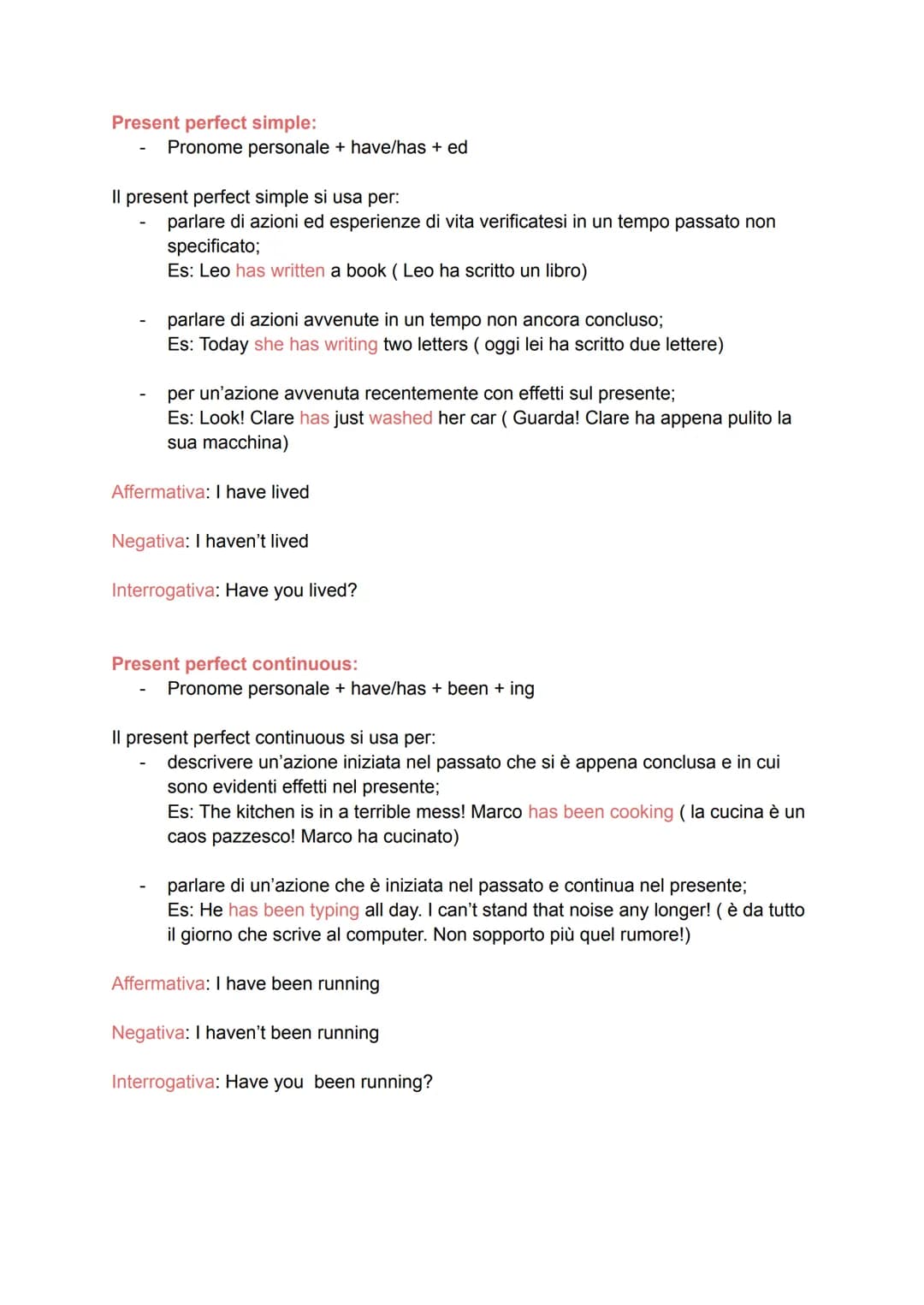 # Schema verbi
Past simple:
Il past simple si usa per:
- descrivere azioni passate definitivamente concluse;
- Es: The film stared at 9.00