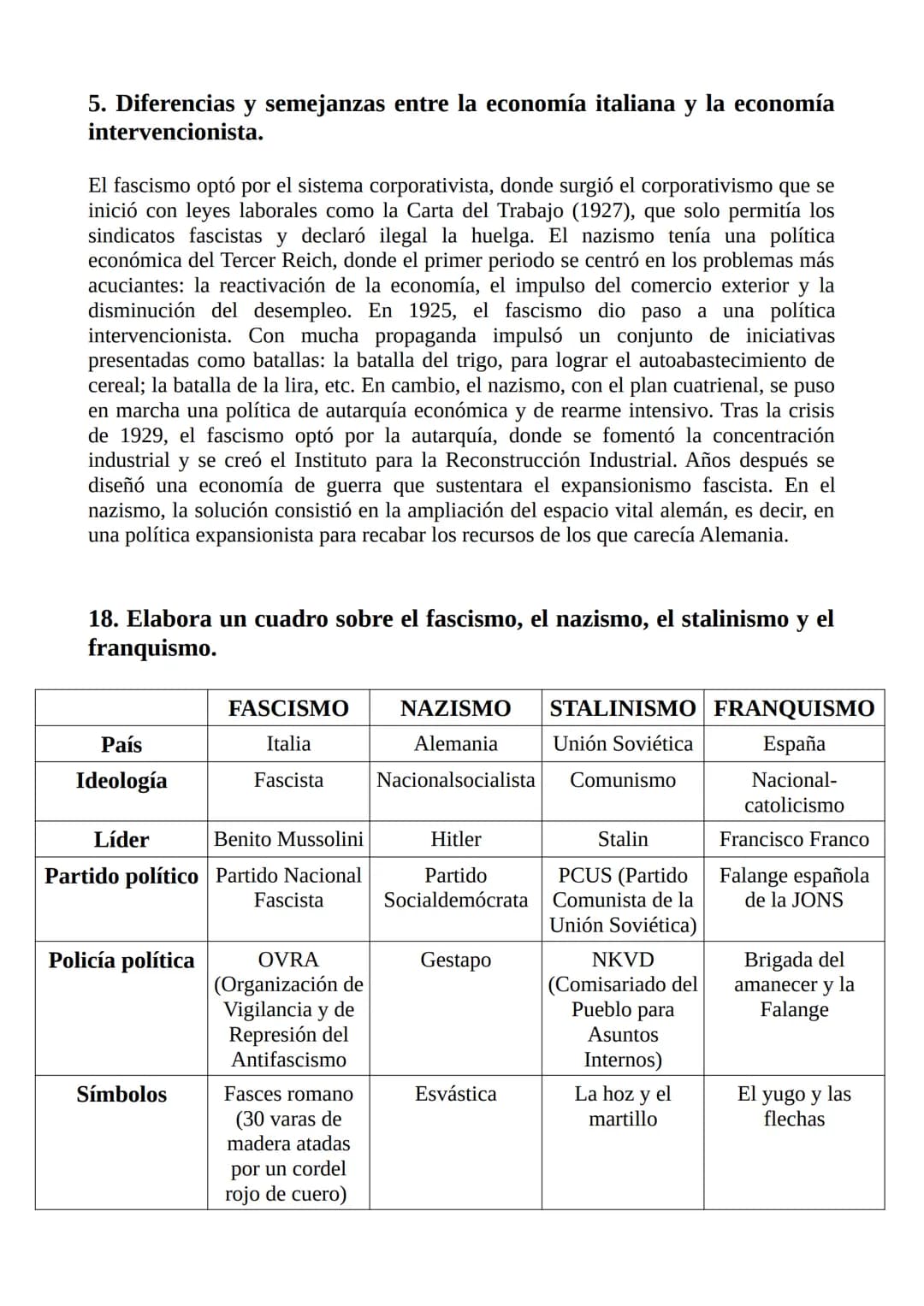 # APUNTES EXAMEN HISTORIA
TEMA 10: EL ASCENSO DE LOS TOTALITARISMOS LOS FASCISMOS, EL NAZISMO Y
EL STALINISMO
1. Glosario:
- Democracia: