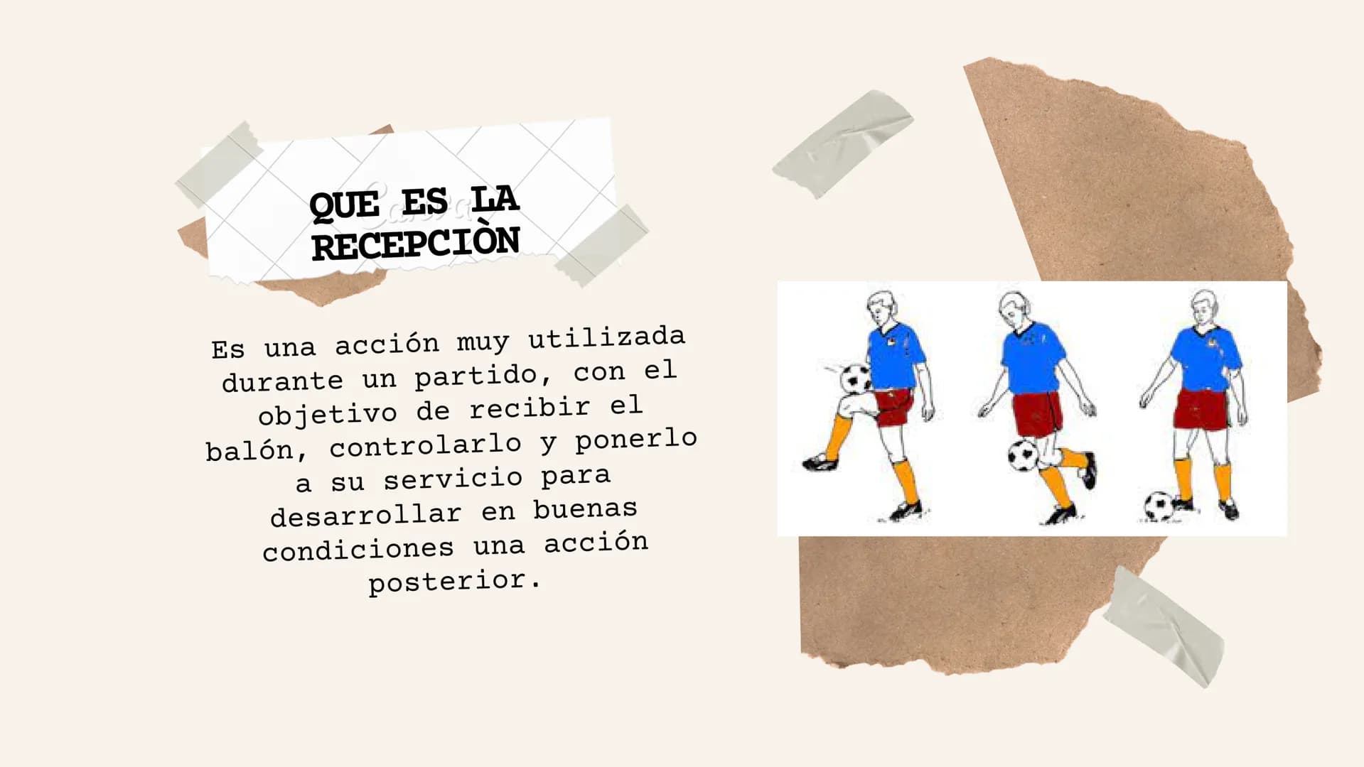 parada y recepción
del microfutbol # QUE ES LA
RECEPCION
Es una acción muy utilizada
durante un partido, con el
objetivo de recibir el
baló