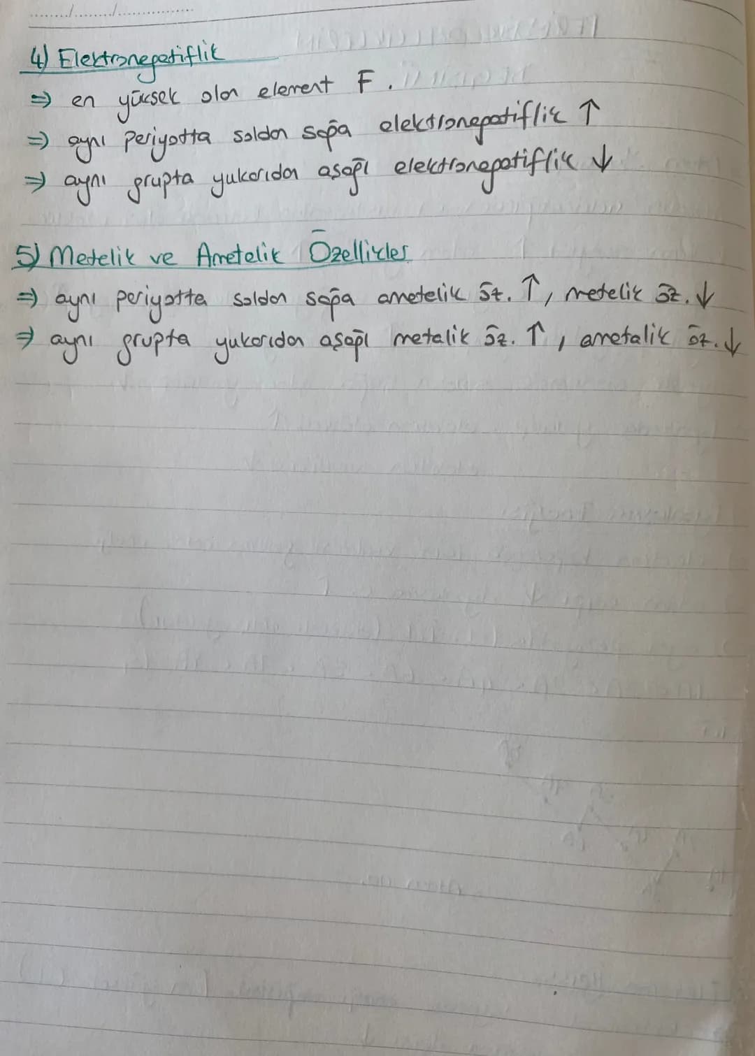 = PERİYODİK ÖZELLİKLERİN
DEĞİŞİMİ =
1) Atom Yoriciopi
→ Atamun ciekirdeğinder en dışta olen katmora olan uzaklık.
→ Katron sayısı ↑ atom yar