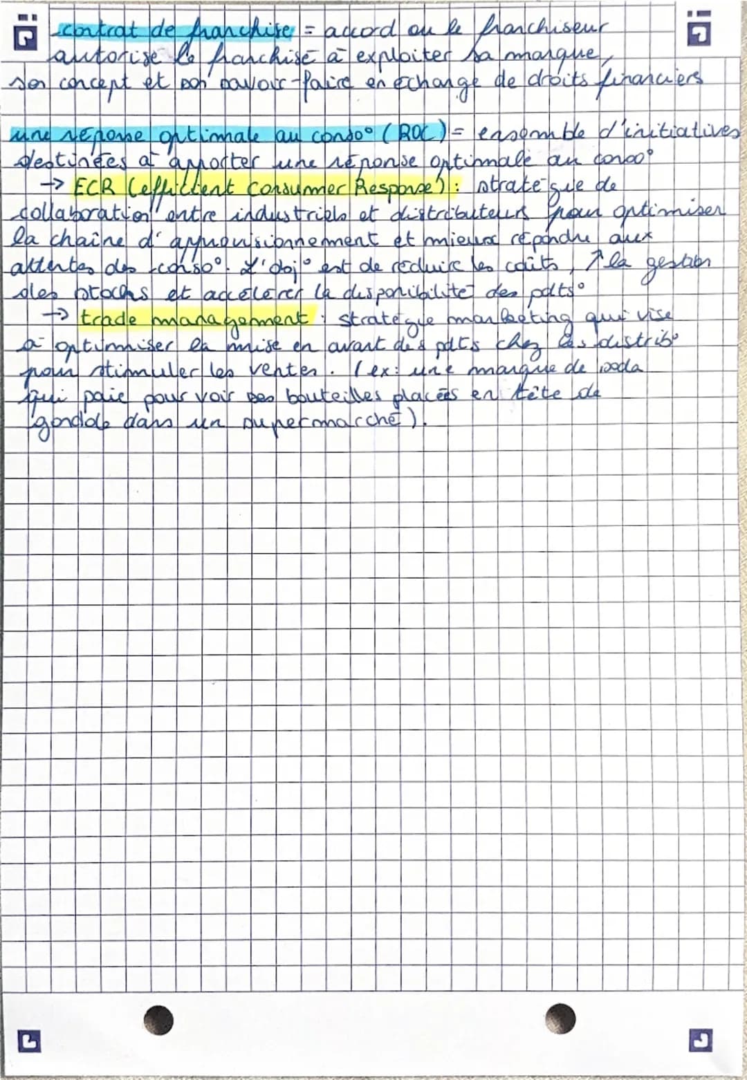 MERCA
Les différentes possibilités de
distribution d'un produit
chap 7
canal de distribution = est compose d'une chaîne
d'intermédiaire phys