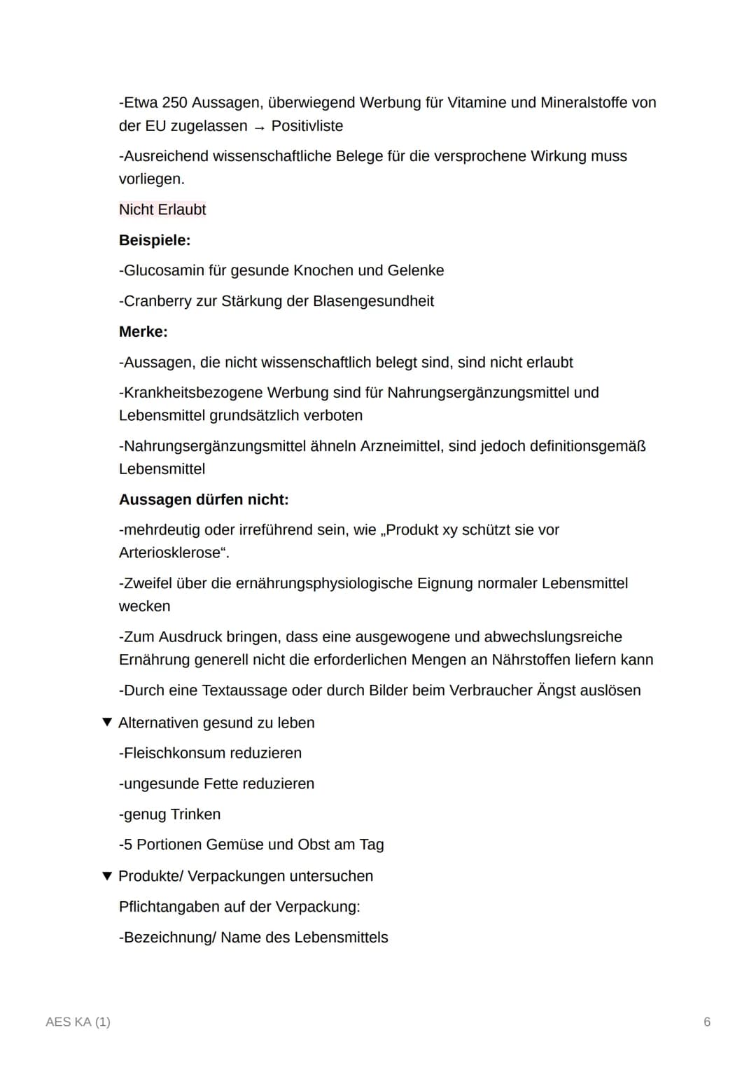 AES KA (1)
Ernährungstrends
▼ Definition
Mit dem Begriff Ernährungstrends werden neuartige Tendenzen im
Ernährungsverhalten von Bevölkeru