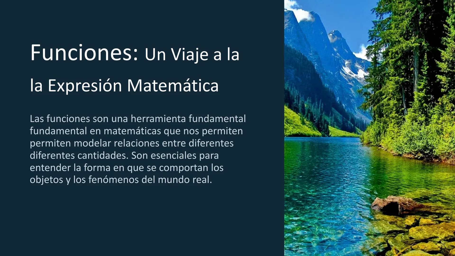 # Funciones: Un Viaje a la
la Expresión Matemática
Las funciones son una herramienta fundamental
fundamental en matemáticas que nos permit