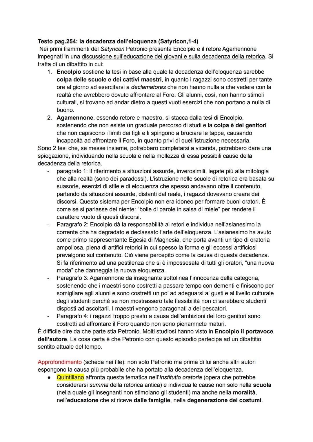 # Vita
Le incertezze e i dubbi riguardanti il Satyricon nascono anche dalla difficile identificazione di
Petronio. Per molto tempo, infatti
