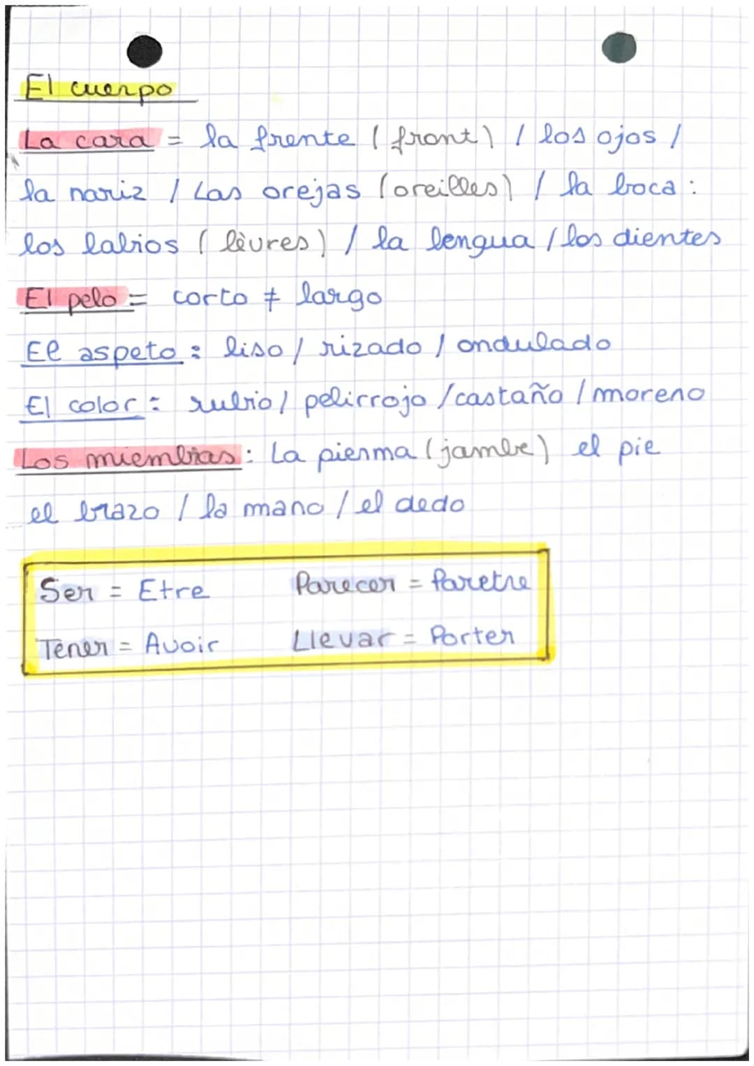 # Espagnol
Vocabulario: El Retrato Personalidad
Alegre (joyeux) ≠ serio
S
Hablador (bavard) ≠ callado (reservé)
Sociable & Huramo Itimi