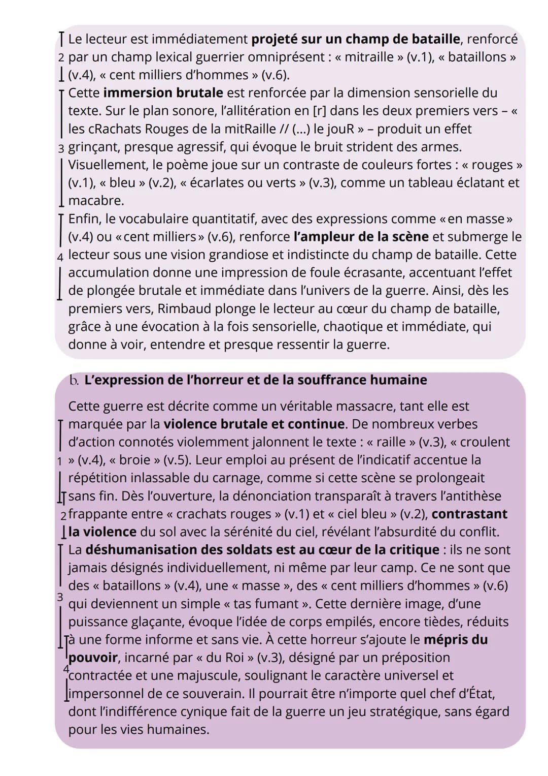 Le Mal
Une
dénonciation
de la Guerre
et de
l'absurdité du
pouvoir
-A
-B
-C
Tandis que les crachats rouges de la mitraille
Sifflent tout le