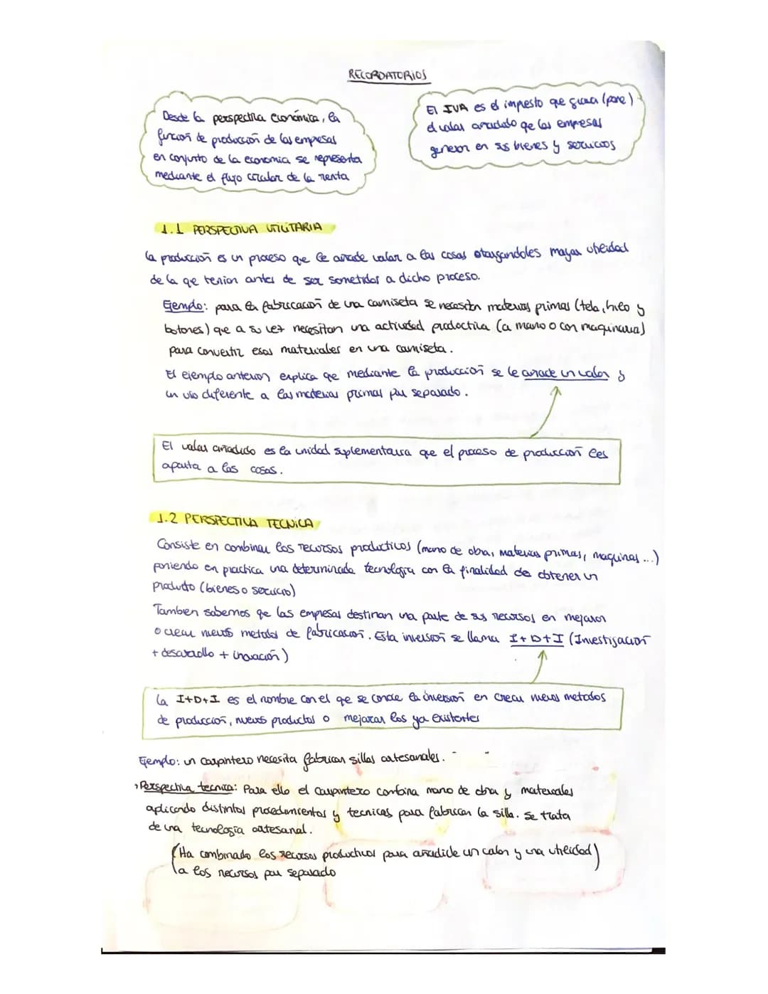 ECONOMÍA: TEMA 3 LA PRODUCCION
→INDICE DEL TEMA
* La función de producción
* ¿Cono producir?
* Costes ingresos & beneficios
* Los d
