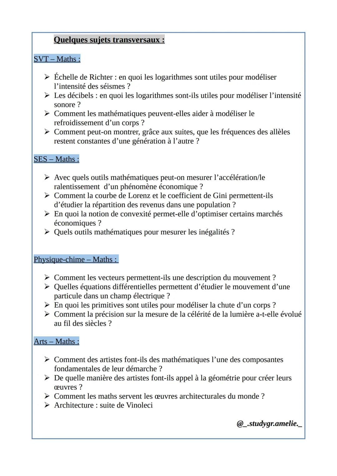 # Maths
Exemples de sujets pour le grand oral :
Histoire d'une notion :
➤ Machine Enigma et Alan Turing
➤ Apparition du symbole pour l'i