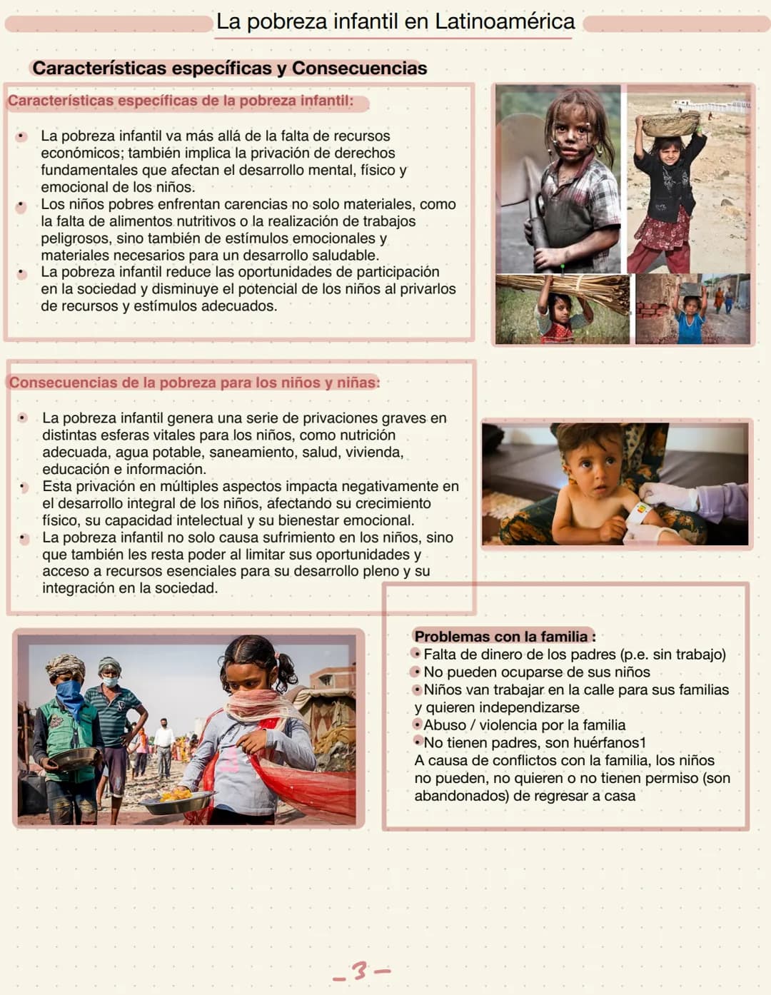 # La pobreza infantil en Latinoamérica
Definición de la pobreza infantil: La pobreza infantil va más
allá de la falta de recursos económico