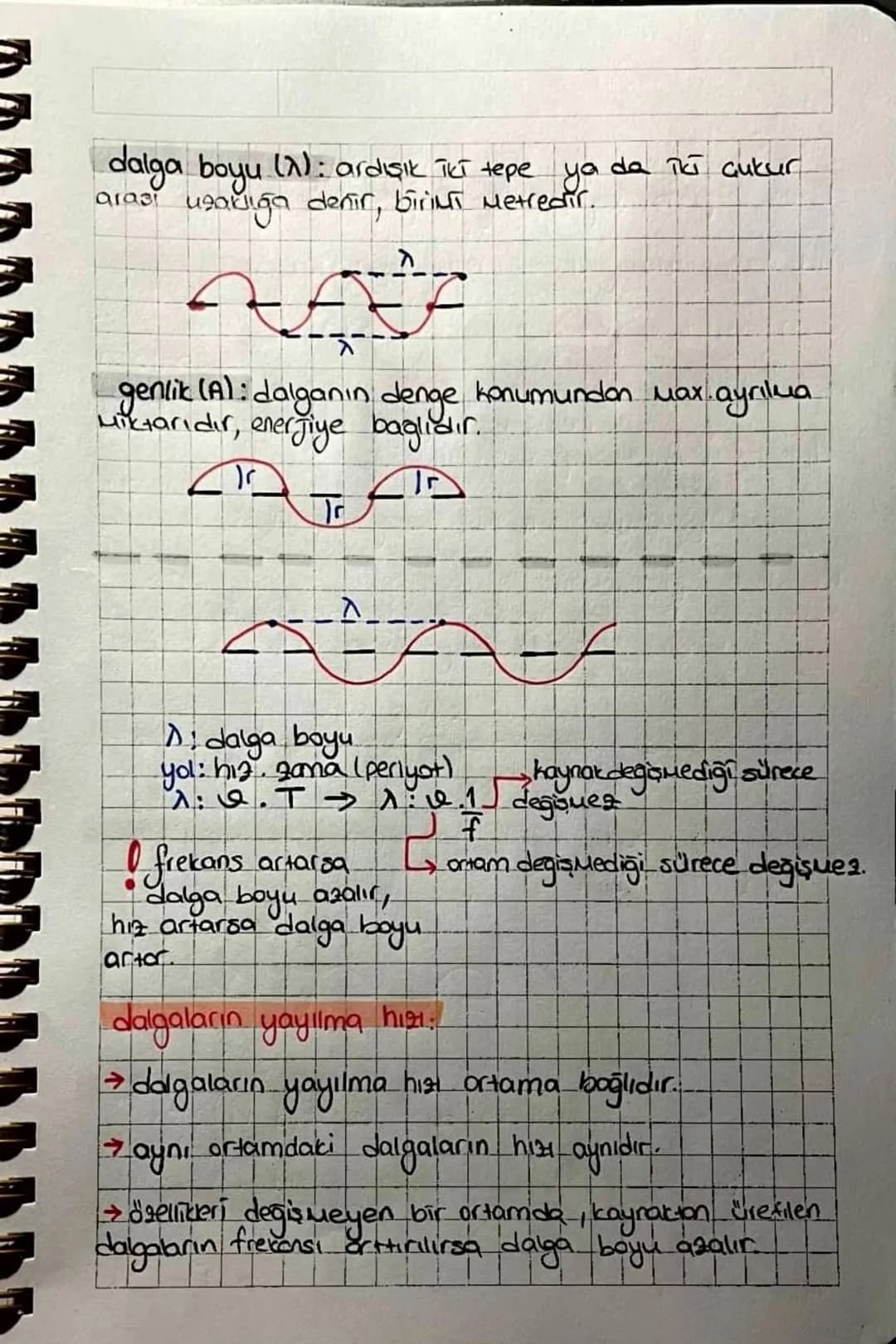 # dalgalan
Bir cismin denge konumundan Tleri-geri yopuası-
na titreşim denir.
Dalga esnek ortamda Tlerlerken
Terleyen ortam degil dalganın