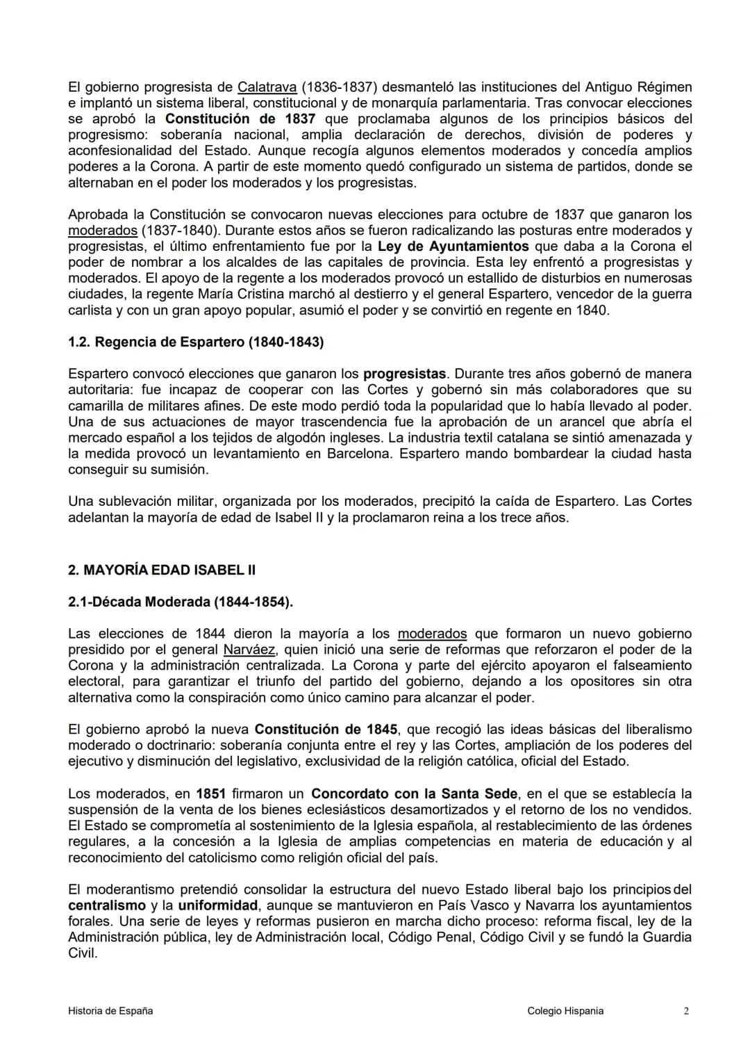 # 9. REVOLUCIÓN LIBERAL EN EL REINADO DE ISABEL II. CARLISMO Y GUERRA CIVIL.
CONSTRUCCIÓN Y EVOLUCIÓN DEL ESTADO LIBERAL.
Introducción
Dur