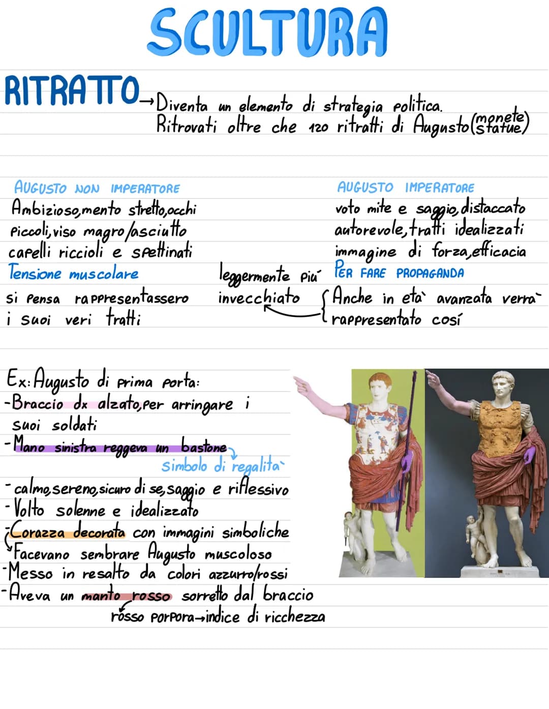 # SCULTURA
# RITRATTO
-Diventa un plemento di strategia politica.
Ritrovati oltre che 120 ritratti di Augusto (Statute)
AUGUSTO NON IMPERA