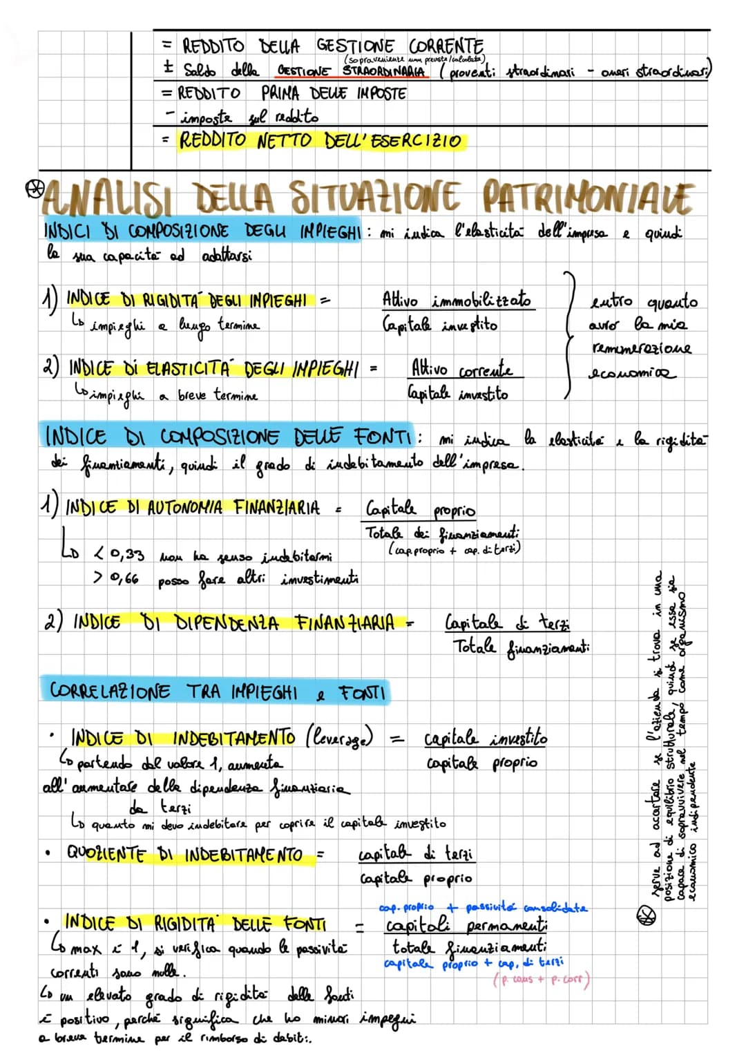 # L'ANALISI DEL BILANCIO
STRUTTURA DEL BILANCIO:
- stato patrimoniale
- conto economico
- mota integrative
- reudiconto finanziario
STATO