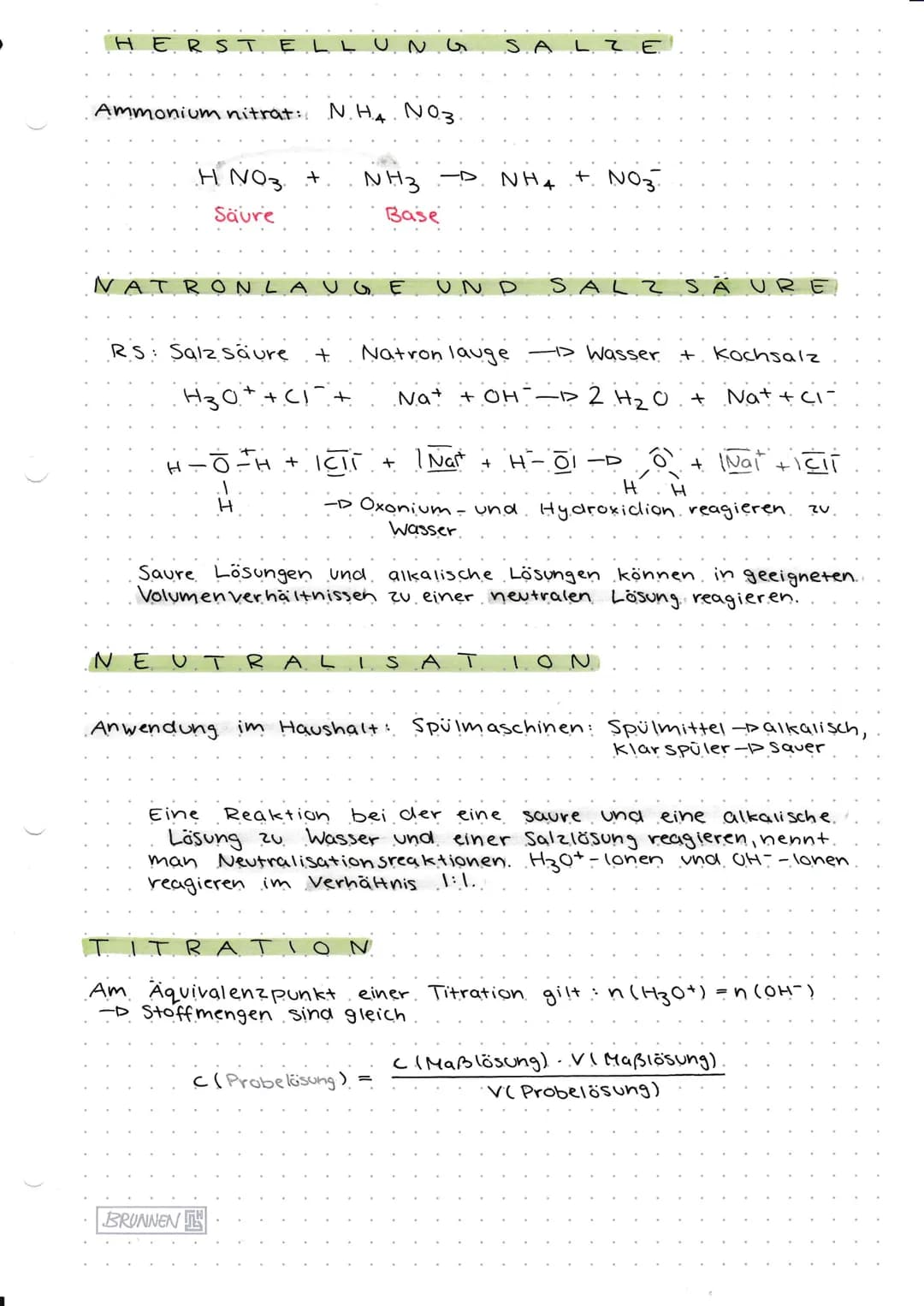# Chemie
LKALISCHE LÖSUNGEN, LAUGEN, BASE N
Saure Lösungen
- färben Universalindikator
gelb bis rot. (pH-07)
- leiten den elektrischen S