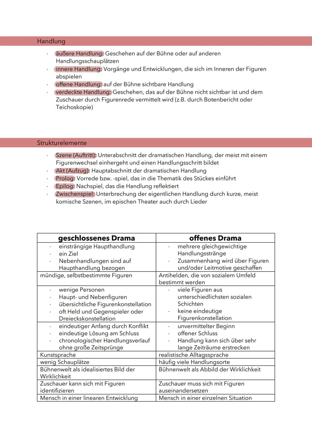 # Grundbegriffe der Dramatik
## Dramatische Genres
- epochenübergreifende Handlungs- und Konfliktlösungsmuster (z.B.: Tragödie,
Komödie, G