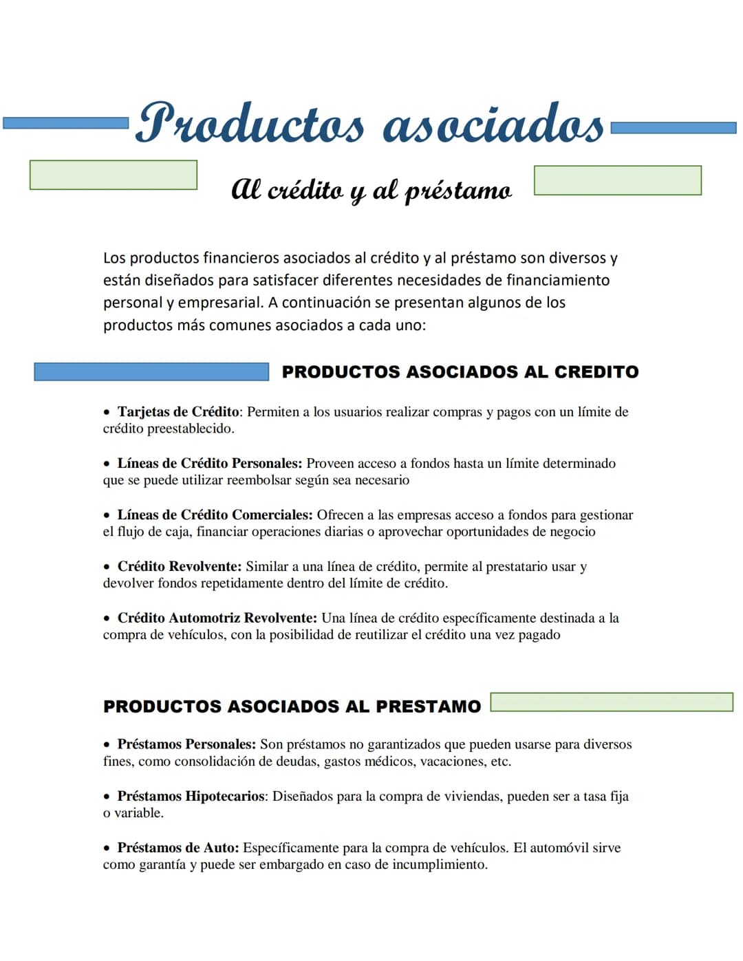 # Crédito y préstamo
PRESTAMO
Un préstamo es una cantidad específica de dinero
que una entidad (banco, cooperativa de crédito,
prestamista