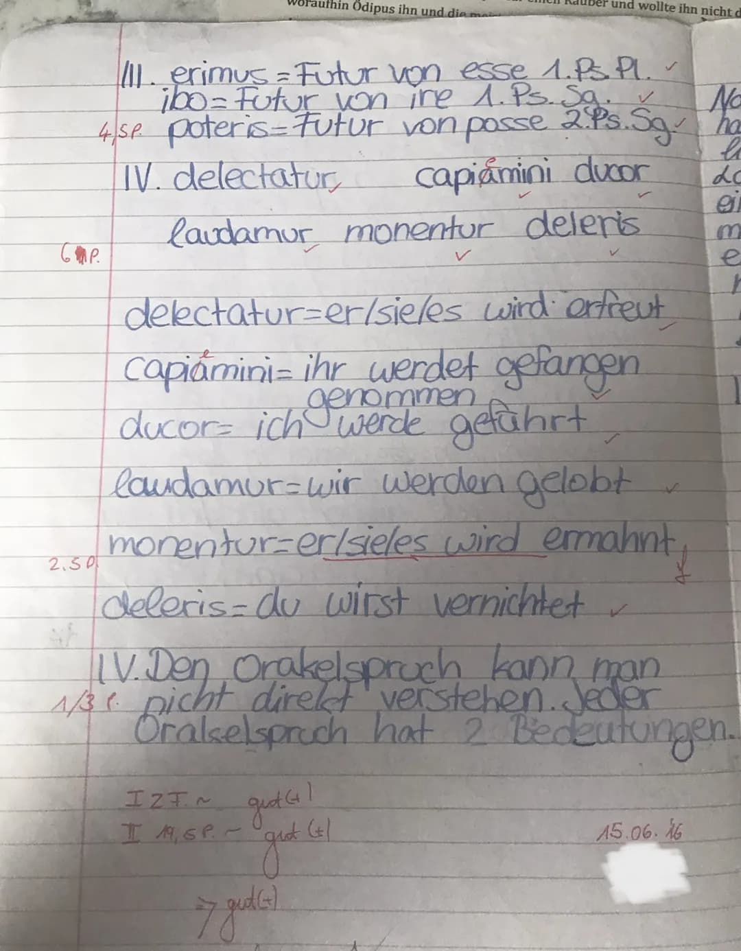 Laios, der König von Theben, suchte einst das Orakel von Delphi auf:
Postquam Laios templum Apollonis intravit, ad Pythiam dixit: „Audi
supp
