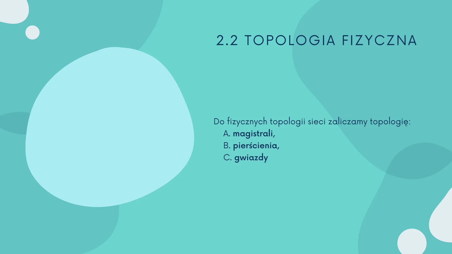 # SIECI
## KOMPUTEROWE 1.Rodzaje sieci
2. Topologie sieci
3. Media transmisyjne
4. Modele warstwowe
5.Protokoły warstwy aplikacji # 1. RODZA