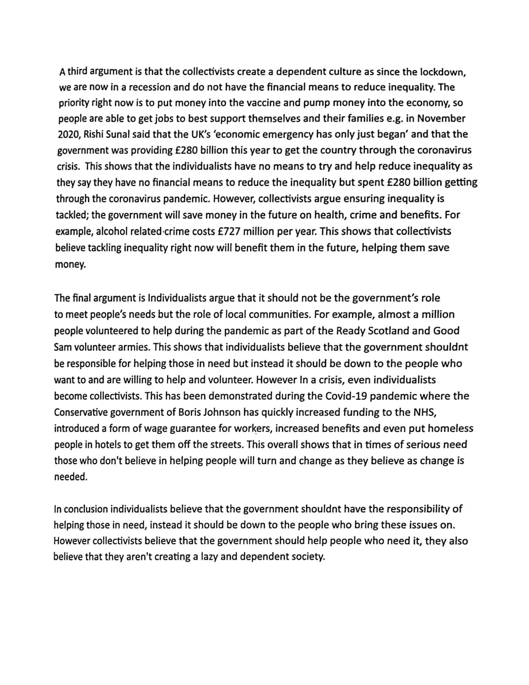 # Modern Studies Essav
Evaluate the view that the government should be responsible for tackling
social inequality
This essay will look int