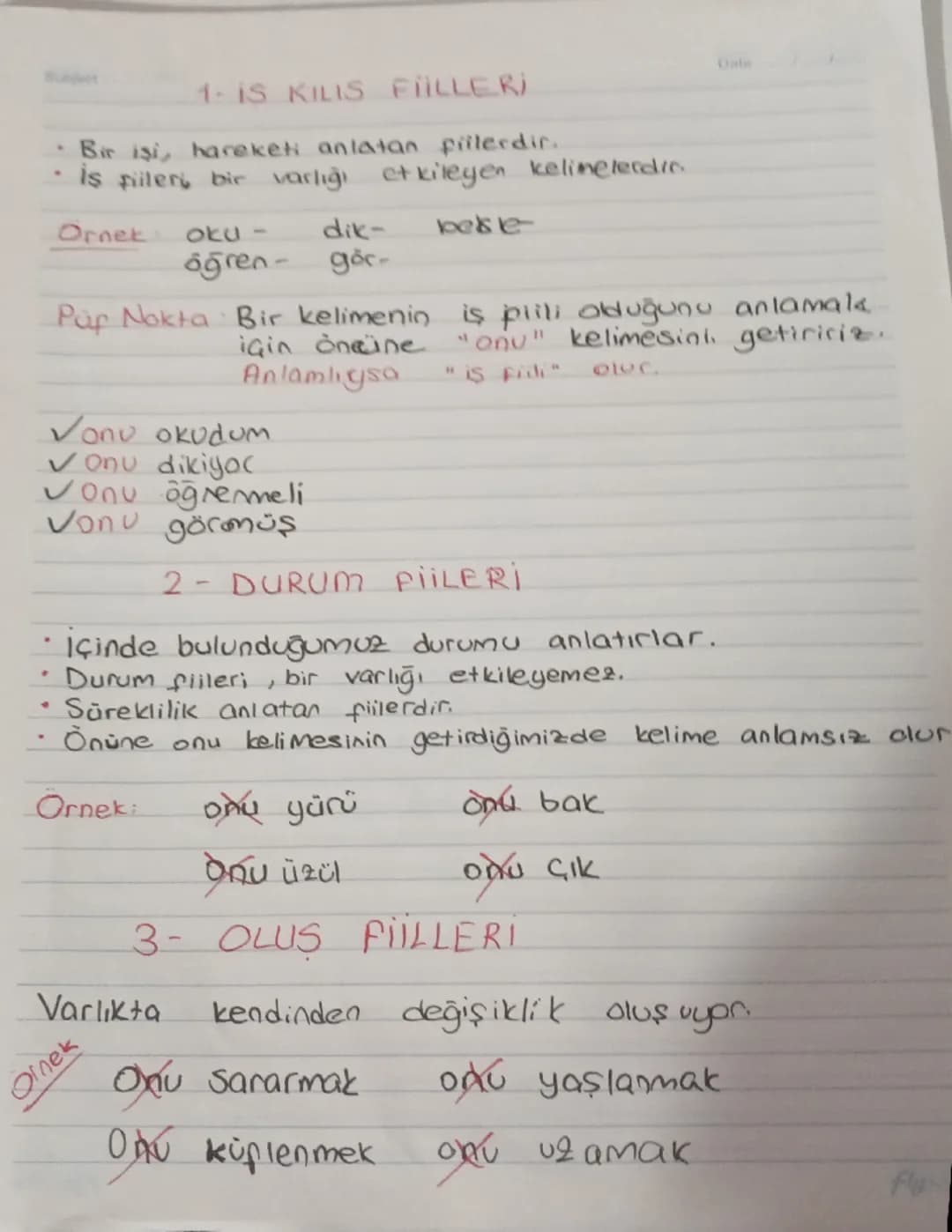 Sublect
1- IS KILIS FIİLLERİ
Dale
* Bir işi, hareketi anlatan fillerdir.
* is piileri bir varlığı etkileyen kelimelerdir.
Ornet
oku-