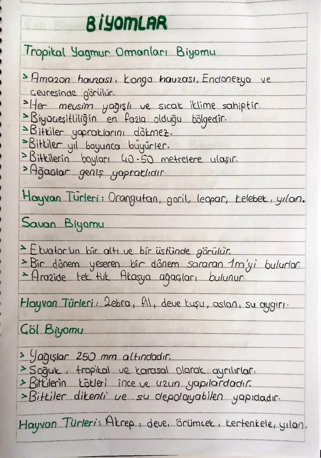 # BİYOMLAR
Tropikal Yagmur Omanları Biyomu
> Amazon havzası, kongo hauzası, Endonezya ve
Geuresinde görülür.
>Her meusim yağışlı ve sıcak