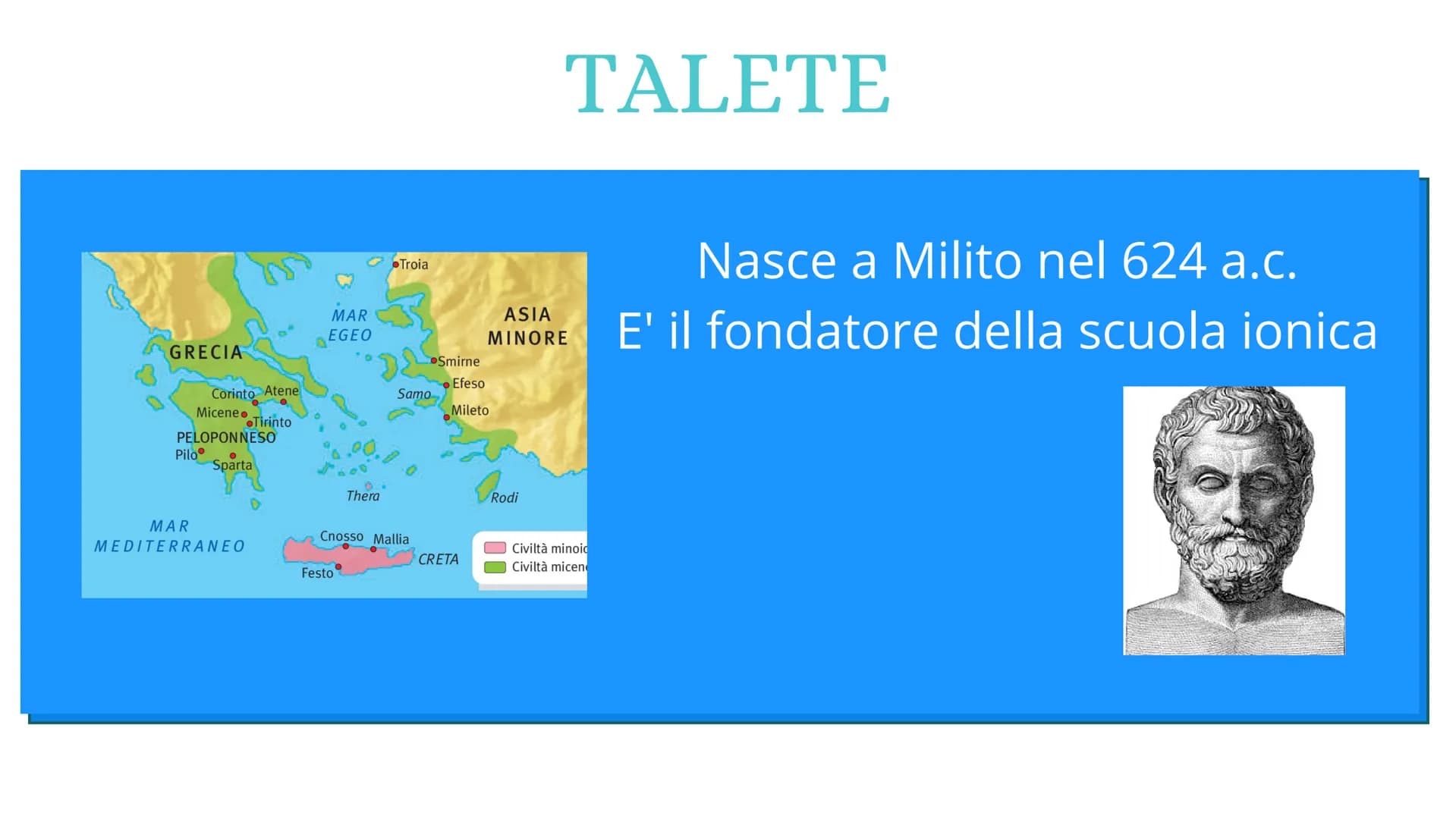 # FILOSOFIA
l'amore per la sapienza # NASCITA DELLA FILOSOFIA
TALIA
ILLIRIA
* Città della Grecia
* Principali colonie greche
* Ter