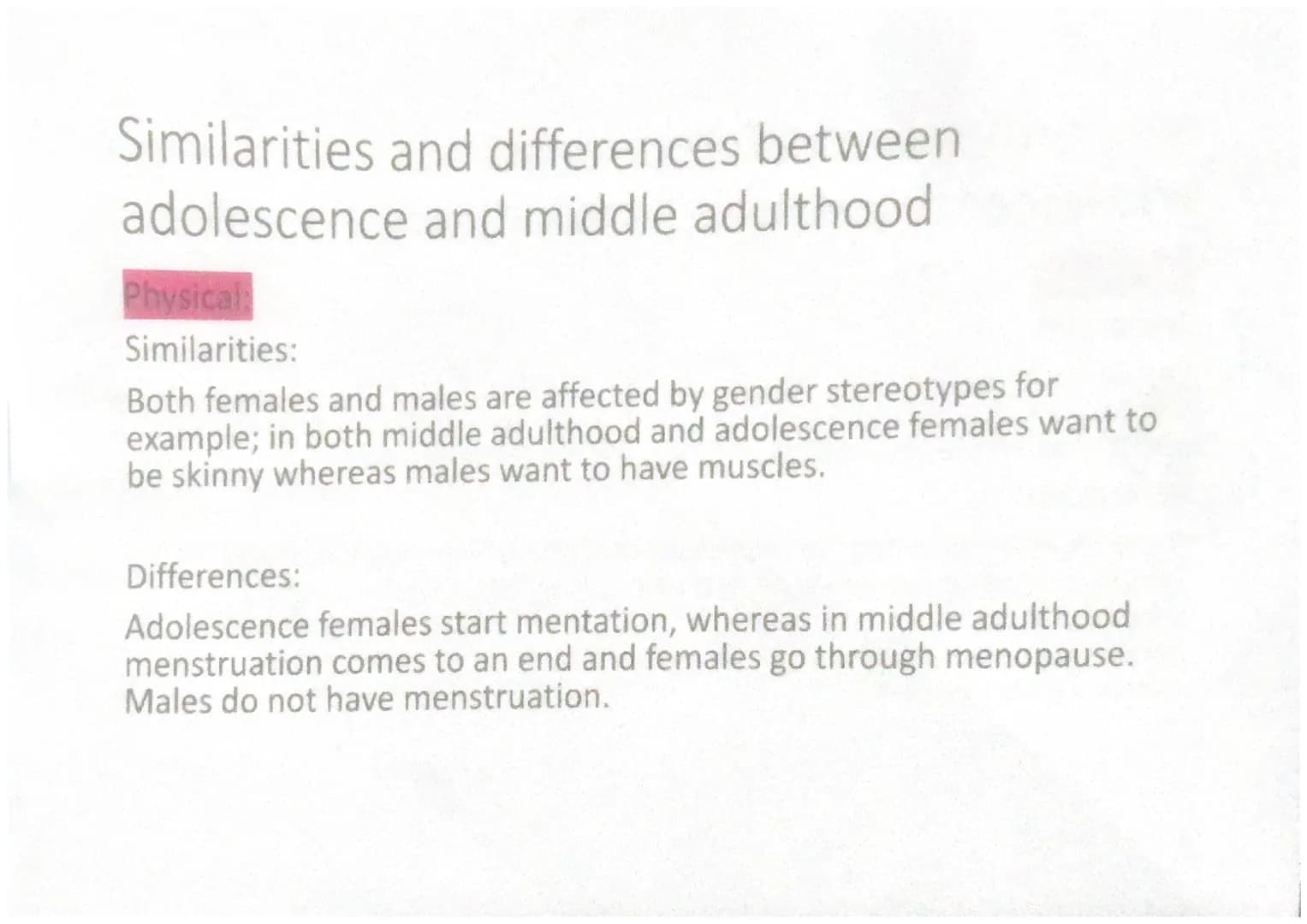 Adolescence 9-18 Physical development
Facial hai
bodily changes
one-chan
both sourts
-gain weight
-body hair
-puberty
-acne
-lost all baby