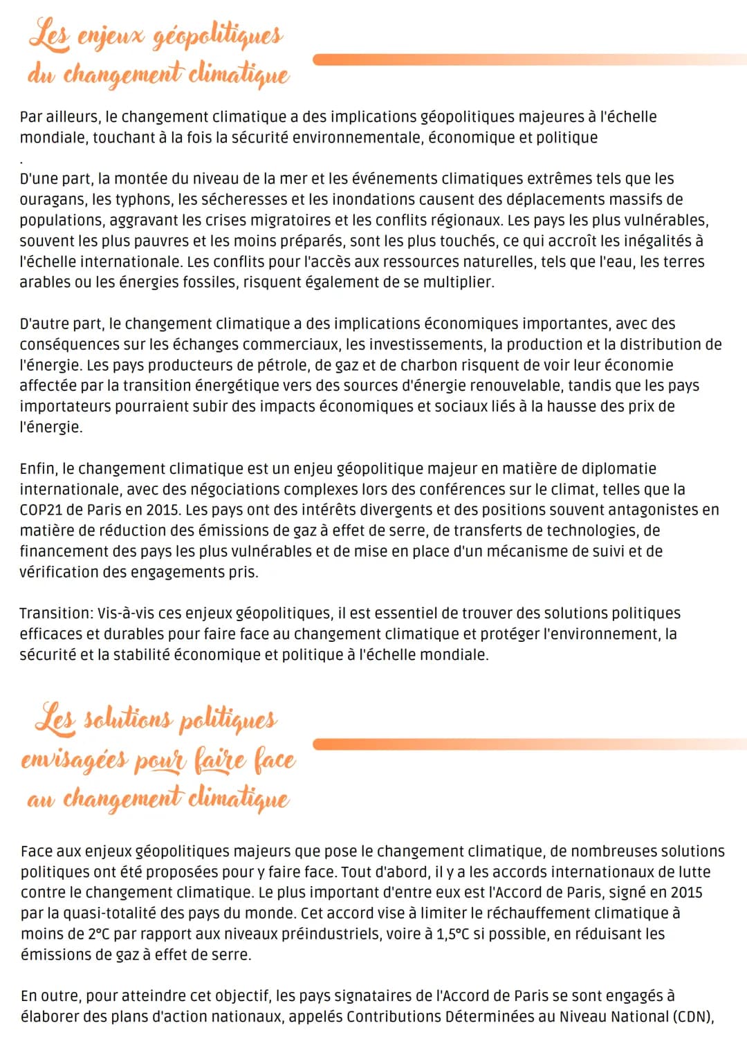 @luckybitsy
Grand Oral
Comment le changement climatique pose-t-il des enjeux géopolitiques majeurs à l'échelle
mondiale, et quelles sont l