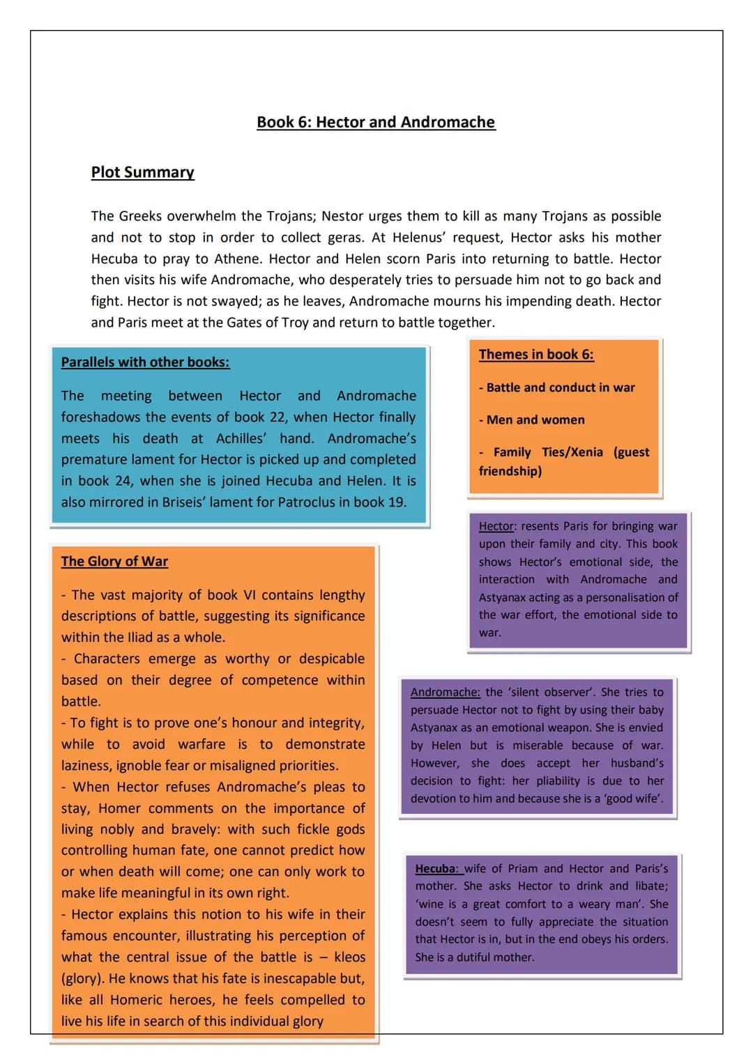 # The Iliad
Revision Guide # Book 1: Plague and Wrath
"Anger-Sing, Goddess the anger of Achilles son of Peleus, that accursed anger which