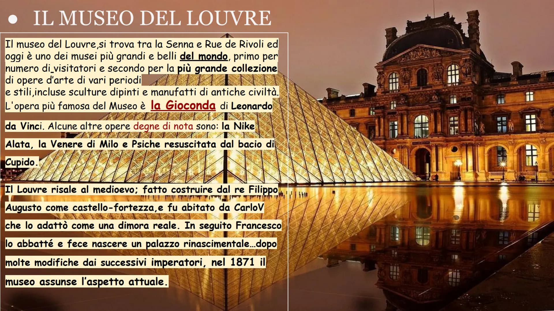 PARIGI -PARIGI, BREVE DESCRIZIONE
Parigi è la capitale e la piú grande città della Francia,
nonché uno dei centri più influenti del mondo e