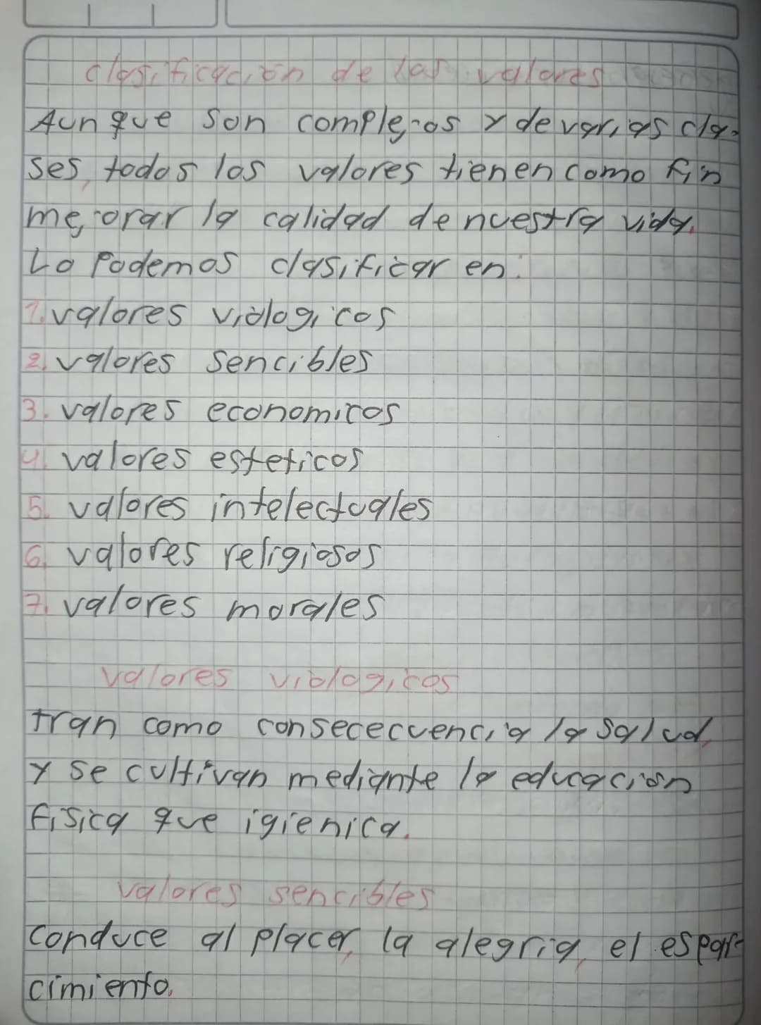 clasificación de las valores
Aunque son compleros y de varias cla.
ses todos los valores tienen como fin
me, orar la calidad de nuestra vid