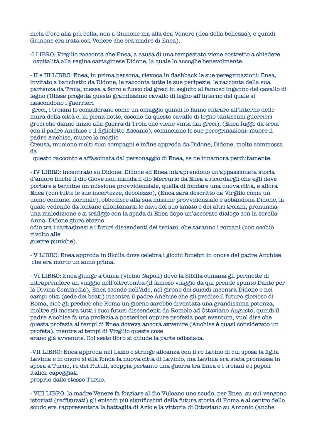 # L' Eneide
L'ultima opera scritta da Virgilio è l'Eneide a cui l'autore dedica gli ultimi anni della sua
vita,
dal 29 a.C. fino all'anno d