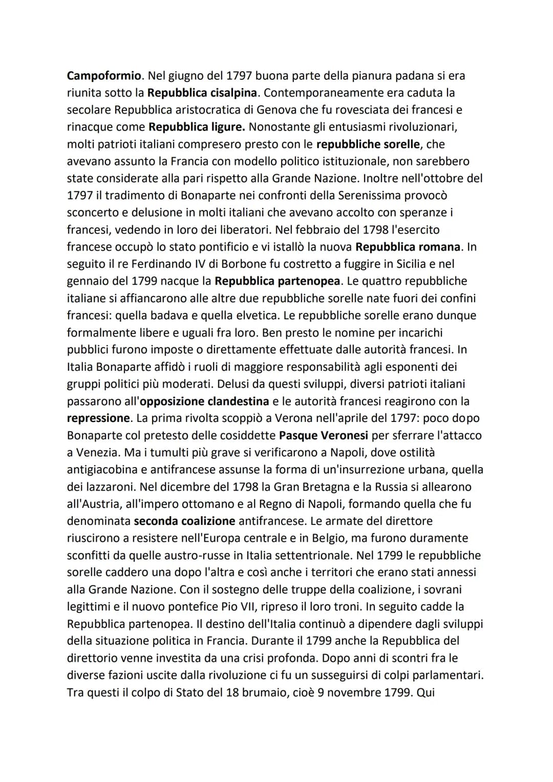 # CAPITOLO 6 La parabola politica di Napoleone
La rapida discesa del generale Bonaparte
Con il Termidoro si chiuse la fase più turbolenta