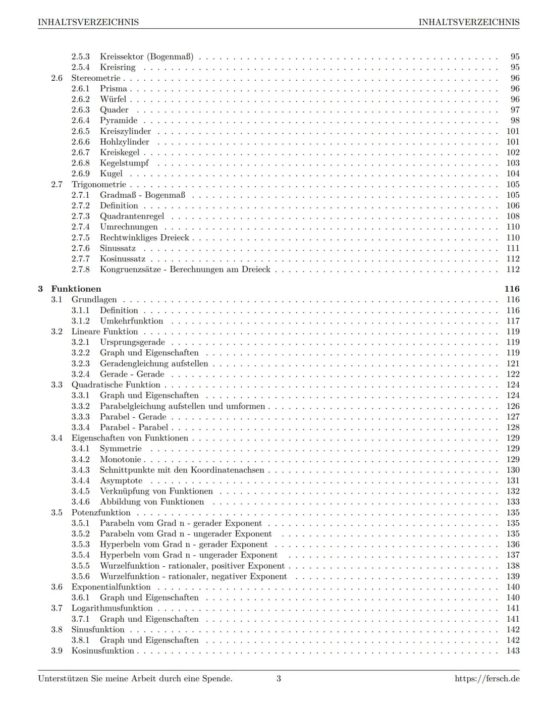 # Formelsammlung Mathematik
http://www.fersch.de
Klemens Fersch
1. Juli 2020
Inhaltsverzeichnis
1 Algebra
1.1 Grundlagen
1.1.1 Mengen