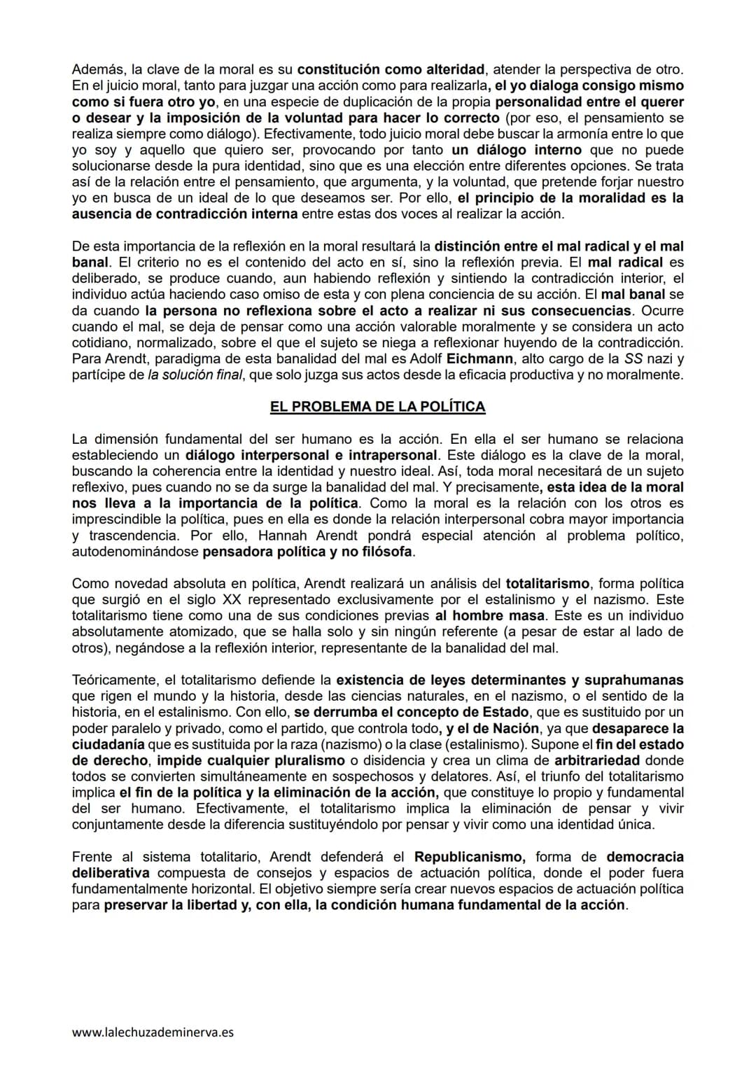 # PENSAMIENTO DE HANNAH ARENDT
## VIDA (Hannover, 1906 - Nueva York, 1975)
Hannah Arendt fue una filósofa, aunque ella rechazó esa denomin