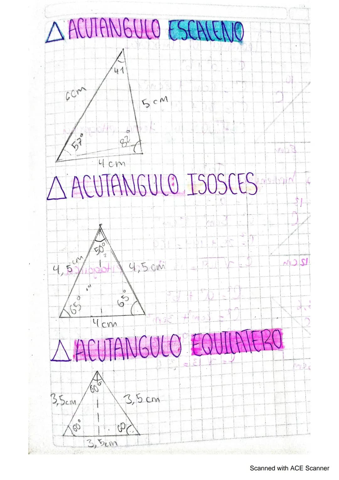 # LOS TRIANGULOS
Se clasifican en:
Lados
Se miden en regla
•Equilatero:
3 lados iguales
Isosceles:
2 lados iguales
1 distinto.
•Escale