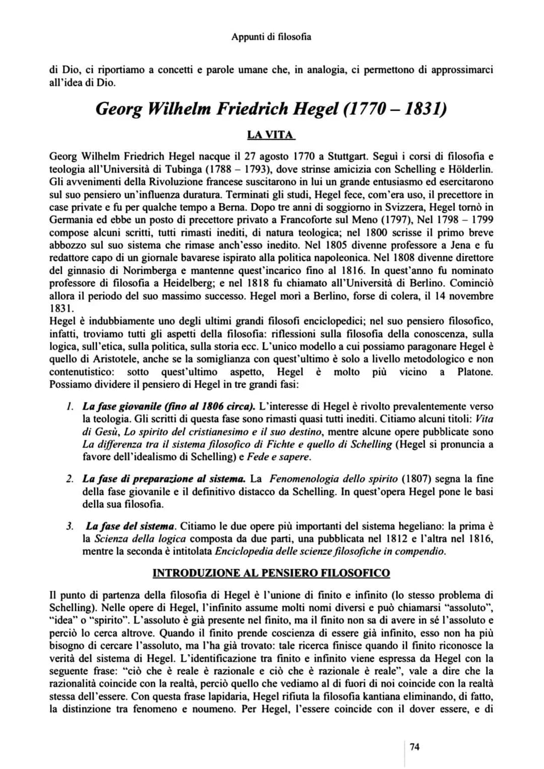 Appunti di filosofia
di Dio, ci riportiamo a concetti e parole umane che, in analogia, ci permettono di approssimarci
all'idea di Dio.
# G