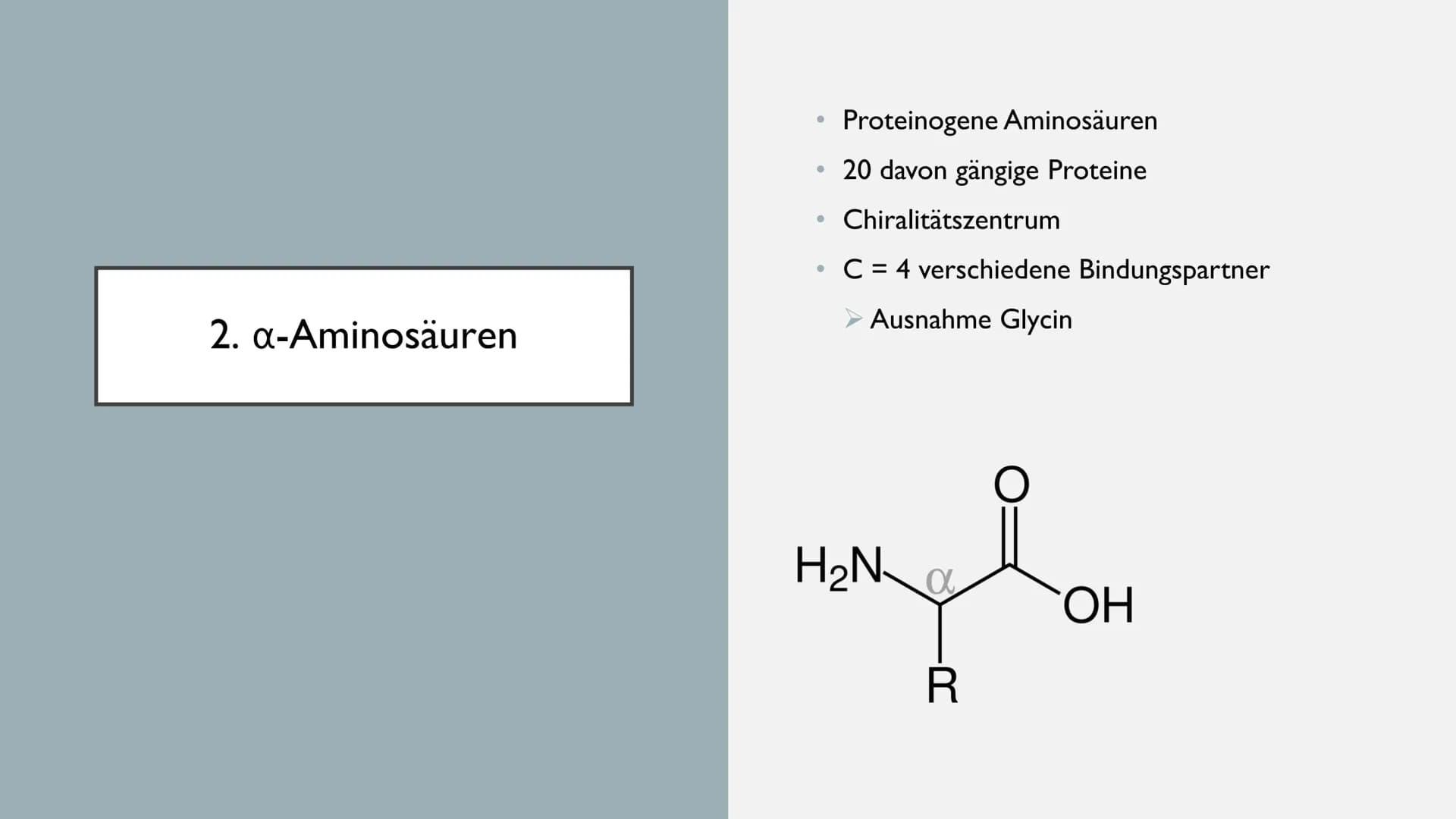 AMINOSÄUREN INHALTSVERZEICHNIS
1. allgemeine Informationen
2. Alpha- Aminosäuren
3. Proteine
4. Grundstruktur von Aminosäuren
5. Eigenschaf