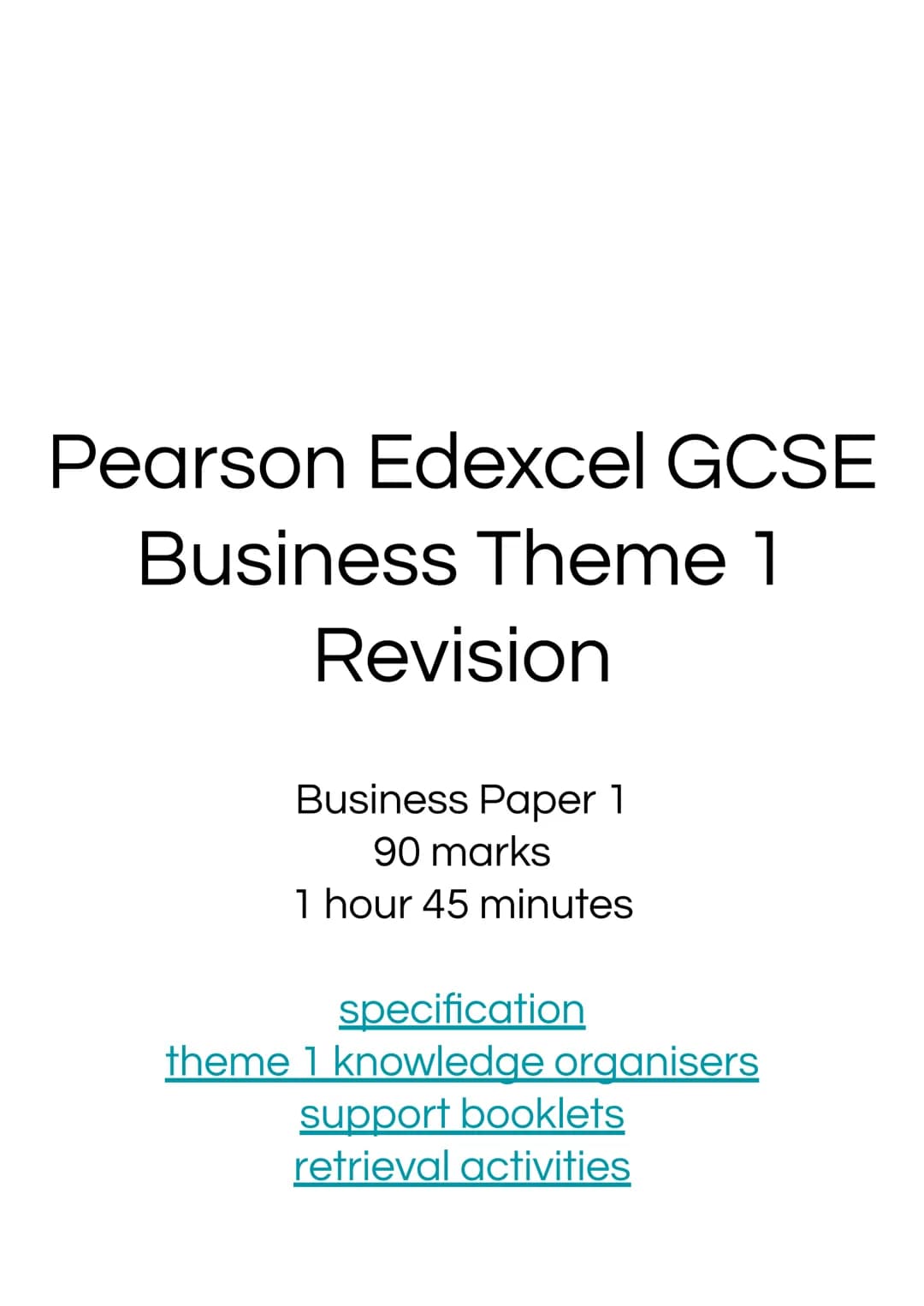 <p>The Pearson Edexcel Level 1/Level 2 GCSE (9-1) in Business consists of two externally-examined papers. Students must complete all assess