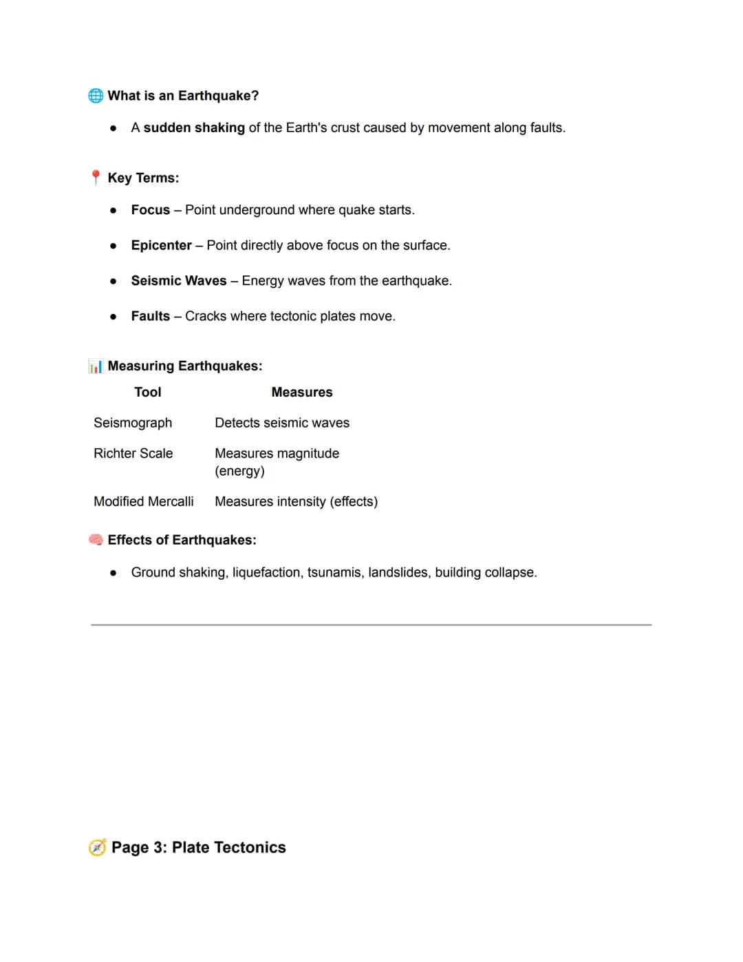 Topic: Earth and Space - Volcanoes, Earthquakes, and Plate Tectonics
Page 1: Volcanoes
What is a Volcano?
- An opening in the Earth's surfac