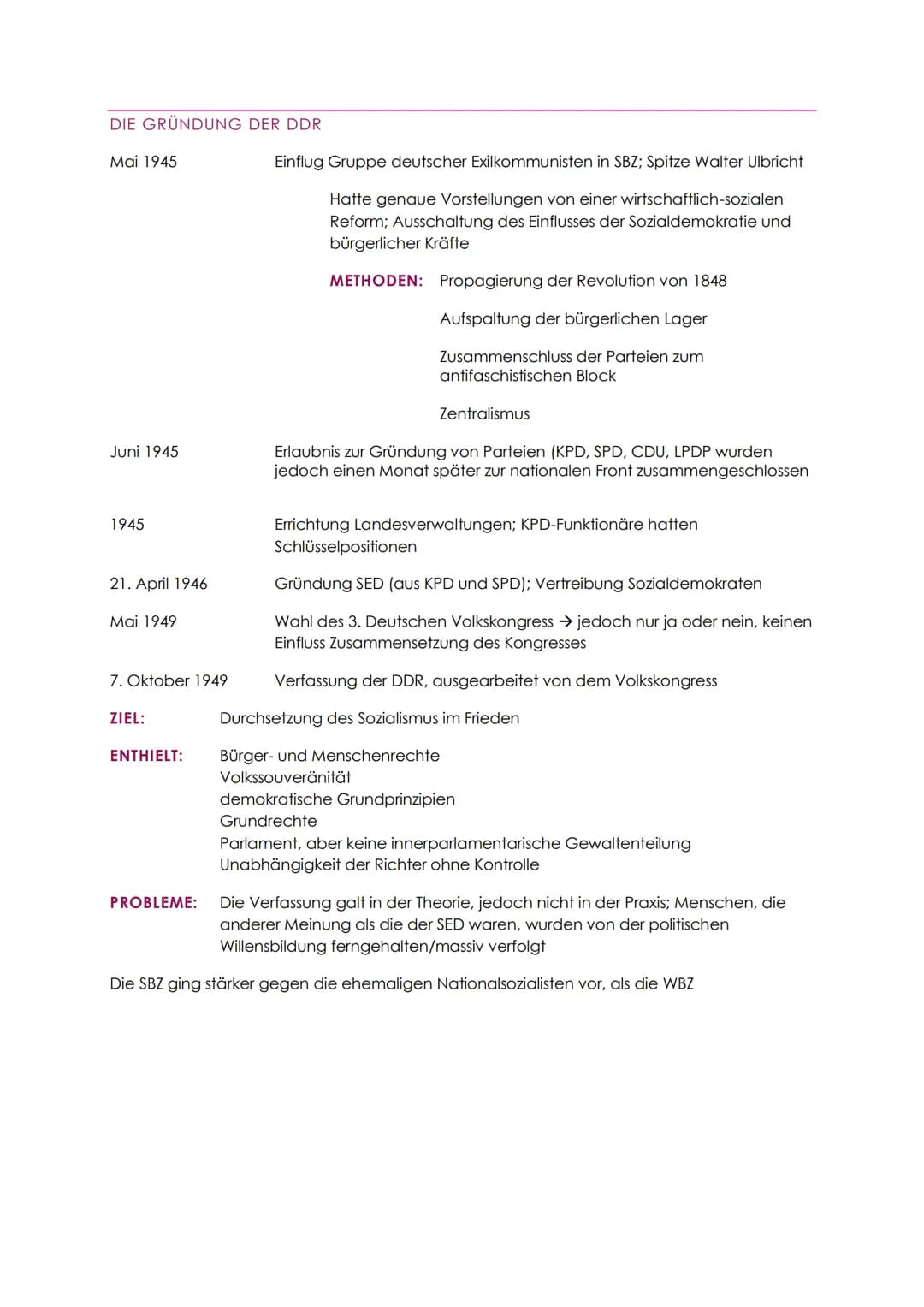 # BRD UND DDR
## DIE GRÜNDUNG DER BRD
1947 Bizone (GB & USA); auf drängen von GB
Juni 1947 Frankfurter Wirtschaftsrat; erstes deutsches P