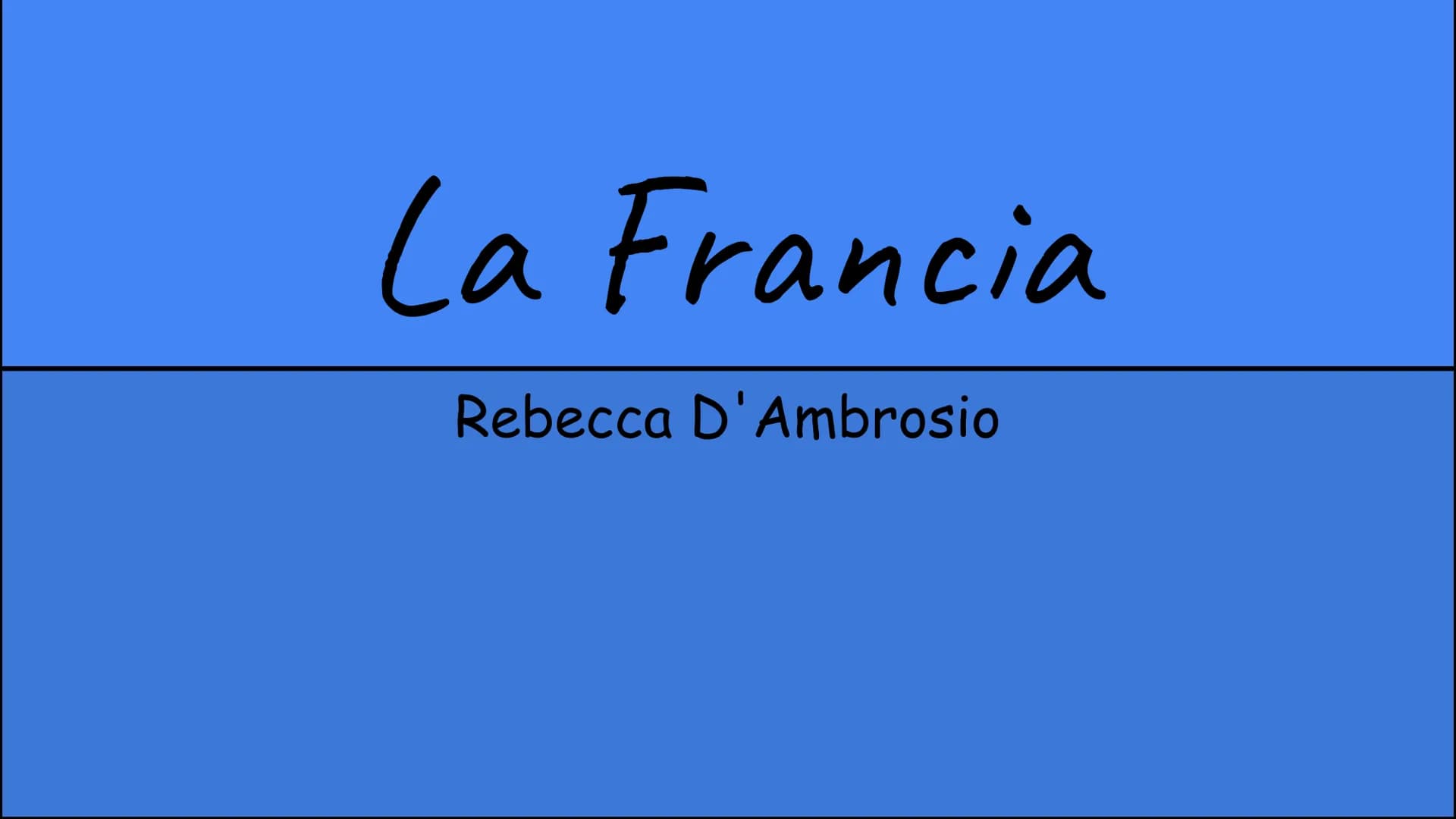 # La Francia
Rebecca D' Ambrosio # La Francia fisica
La Francia è il 3 paese più grande d'Europa e per la sua forma particolare viene chia