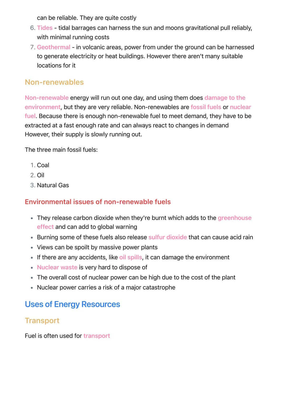 # National and Global Energy Resources
Physics MOC
Energy Resources and Their Uses
## Types of Energy Resources
There are many energy re