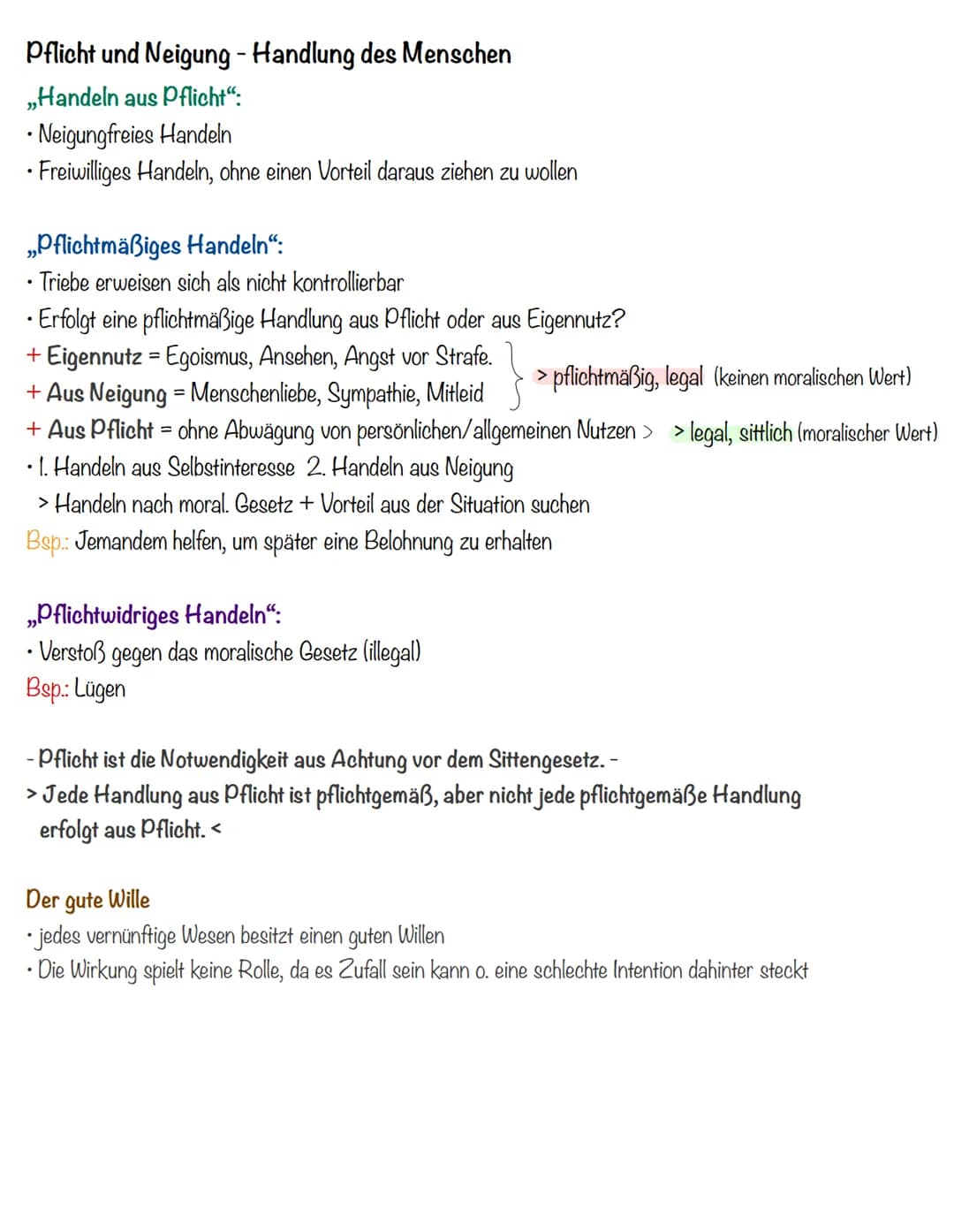 Deontologische
Ethik # Immanuel Kant
| Deontologische Ethik = Wirkung hinter all dem Handeln (Ergebnis bei Kant egal)
Welches Verhalten is