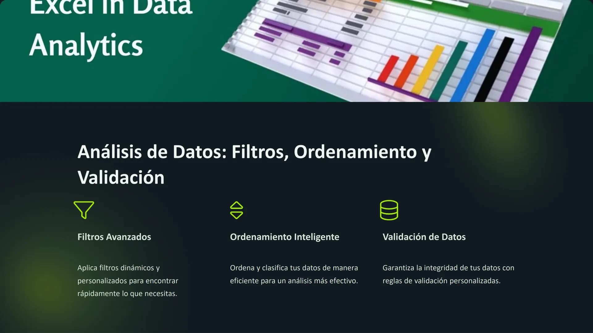 # Hojas de Cálculo
# Avanzadas
Domina las funciones y fórmulas avanzadas, crea macros potentes,
aprovecha las tablas dinámicas y realiza a