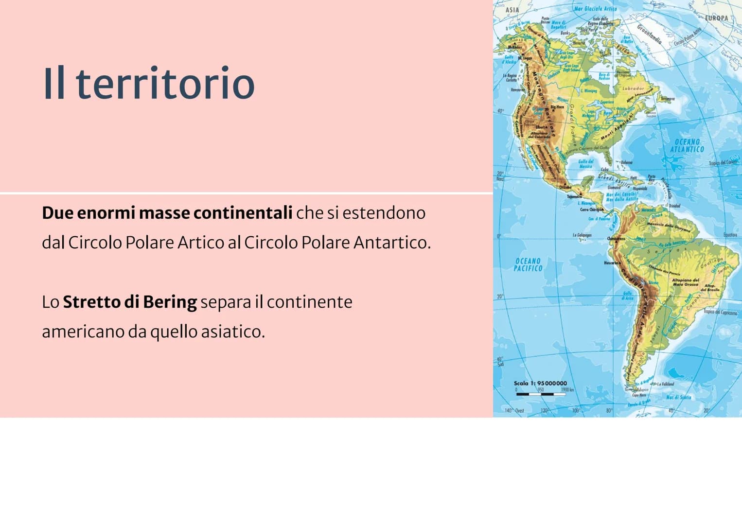 Le Americhe
• America del Nord Anglosassone
• America Centrale
Latina
• America del Sud
USA
CANADA
USA
PACIFIC
OCEAN
MEXICO
W
E
DELE