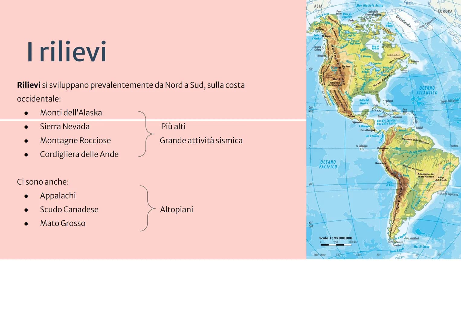 Le Americhe
• America del Nord Anglosassone
• America Centrale
Latina
• America del Sud
USA
CANADA
USA
PACIFIC
OCEAN
MEXICO
W
E
DELE