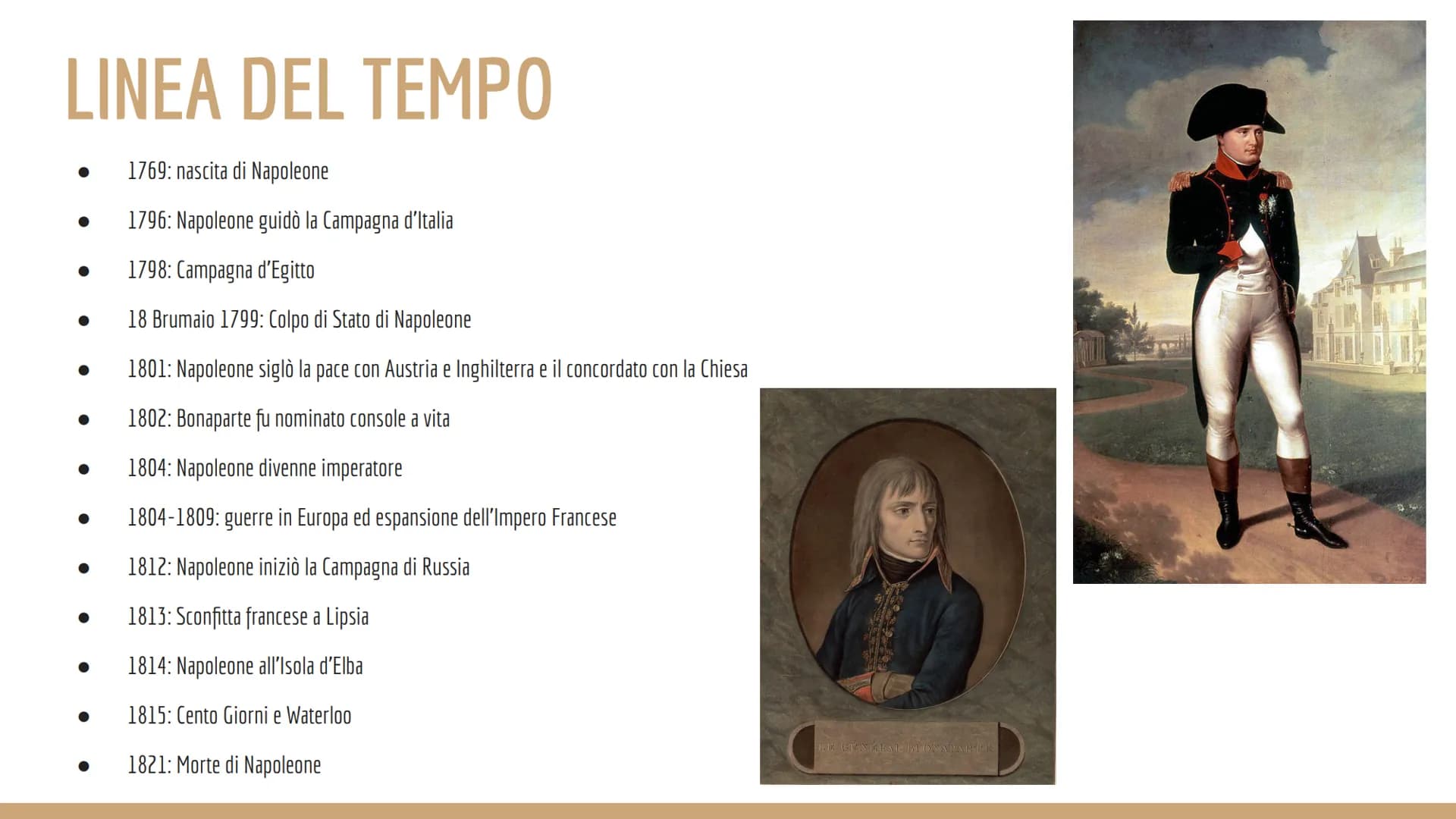L'ETA'
NAPOLEONICA # Napoleone Bonaparte
LA CAMPAGNA D'ITALIA
Nasce ad Ajaccio (Corsica) nel 1769.
Nel 1796 il Direttorio gli affida la g